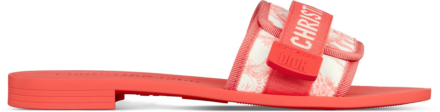 Dioriviera Dio r evolution Slide Technical Fabric with Candy Pink Toile de Jouy Soleil Motif DIOR