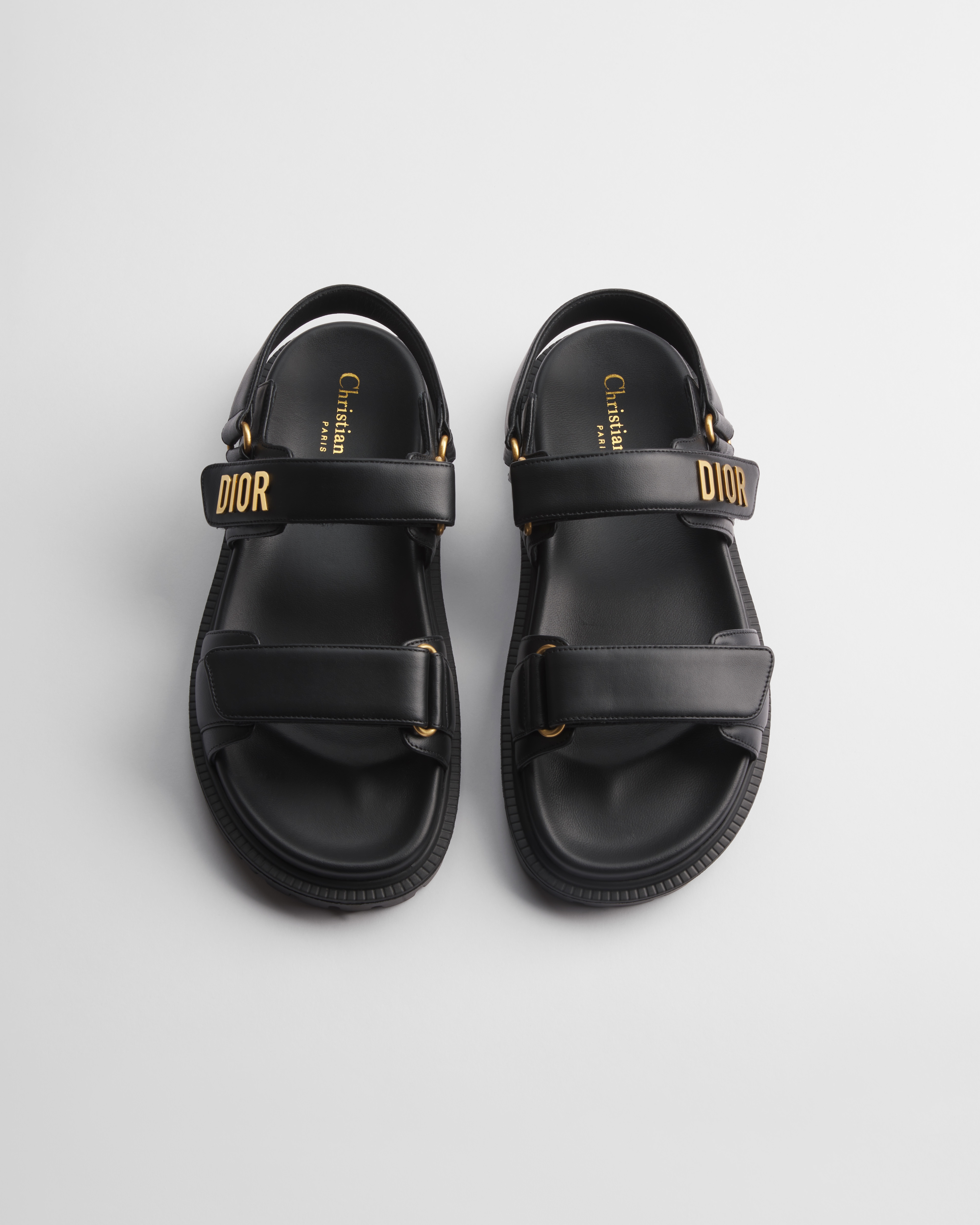 Sandale Dioract Cuir d'agneau noir E06