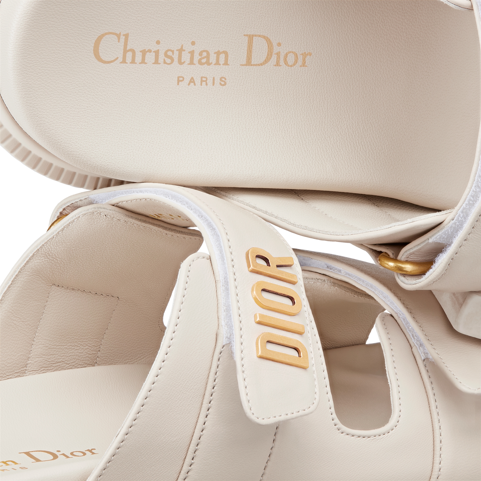 Dioract-muiltje Wit lamsleer E09