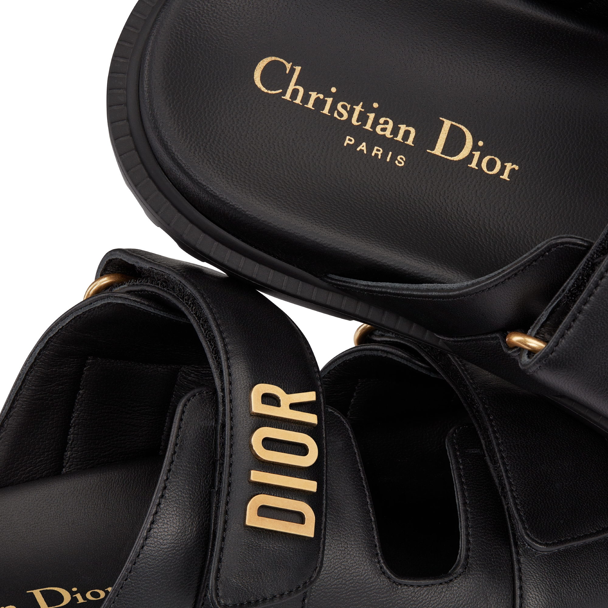 Dioract Slide Black Lambskin E09