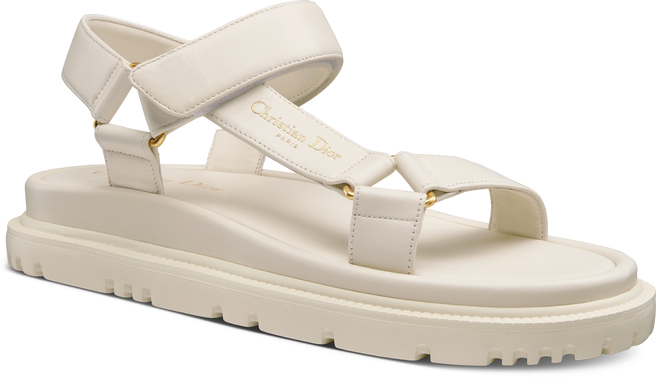 RIOT 65MM SANDAL IN WHITE LAMBSKIN