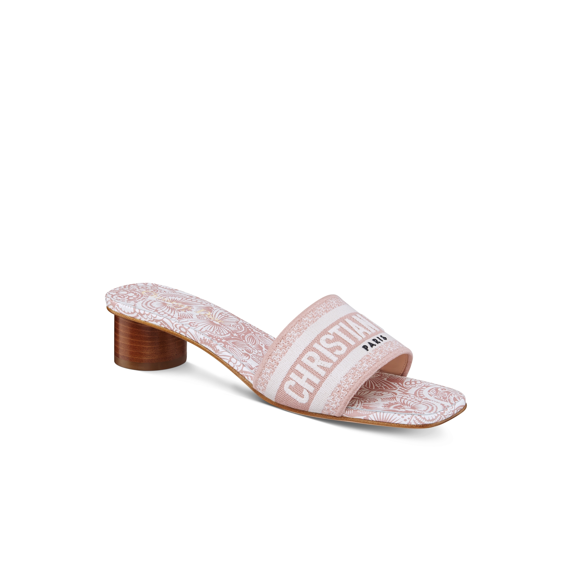 Designer Sandals Christian Dior Pink Sandals Dway Heeled Slide