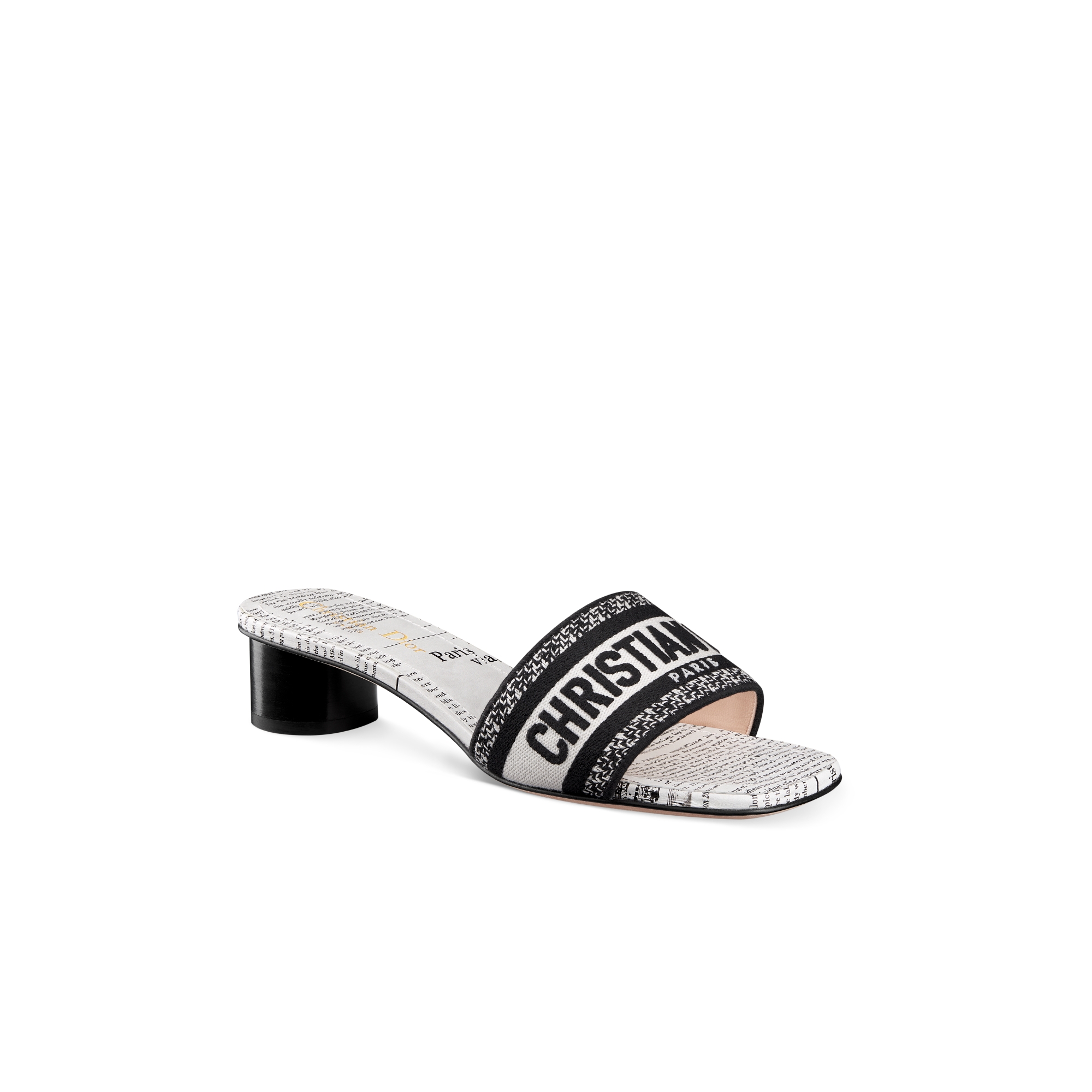 DIOR | Dway ヒールスライド Newspaper エンブロイダリー コットン
