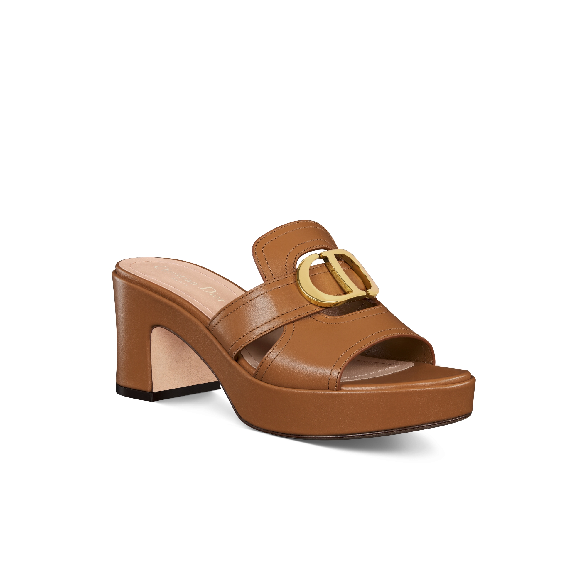 Dior ブラウン ハイヒールサンダル Christian Dior Brown Leather Open