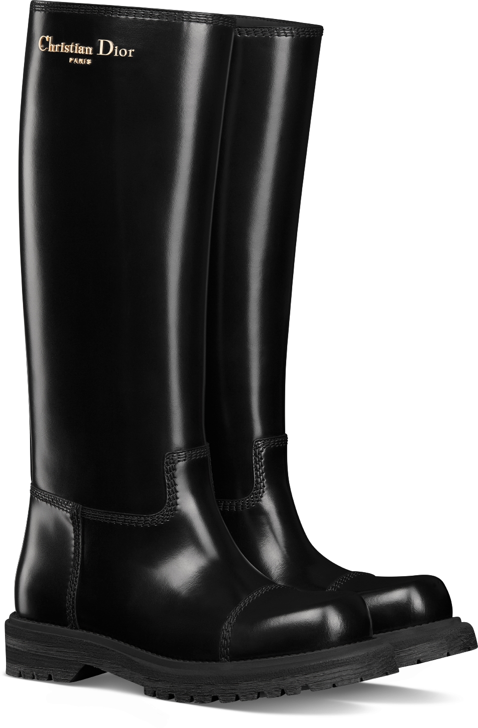 Diorebel Boot Black Brushed Calfskin DIOR