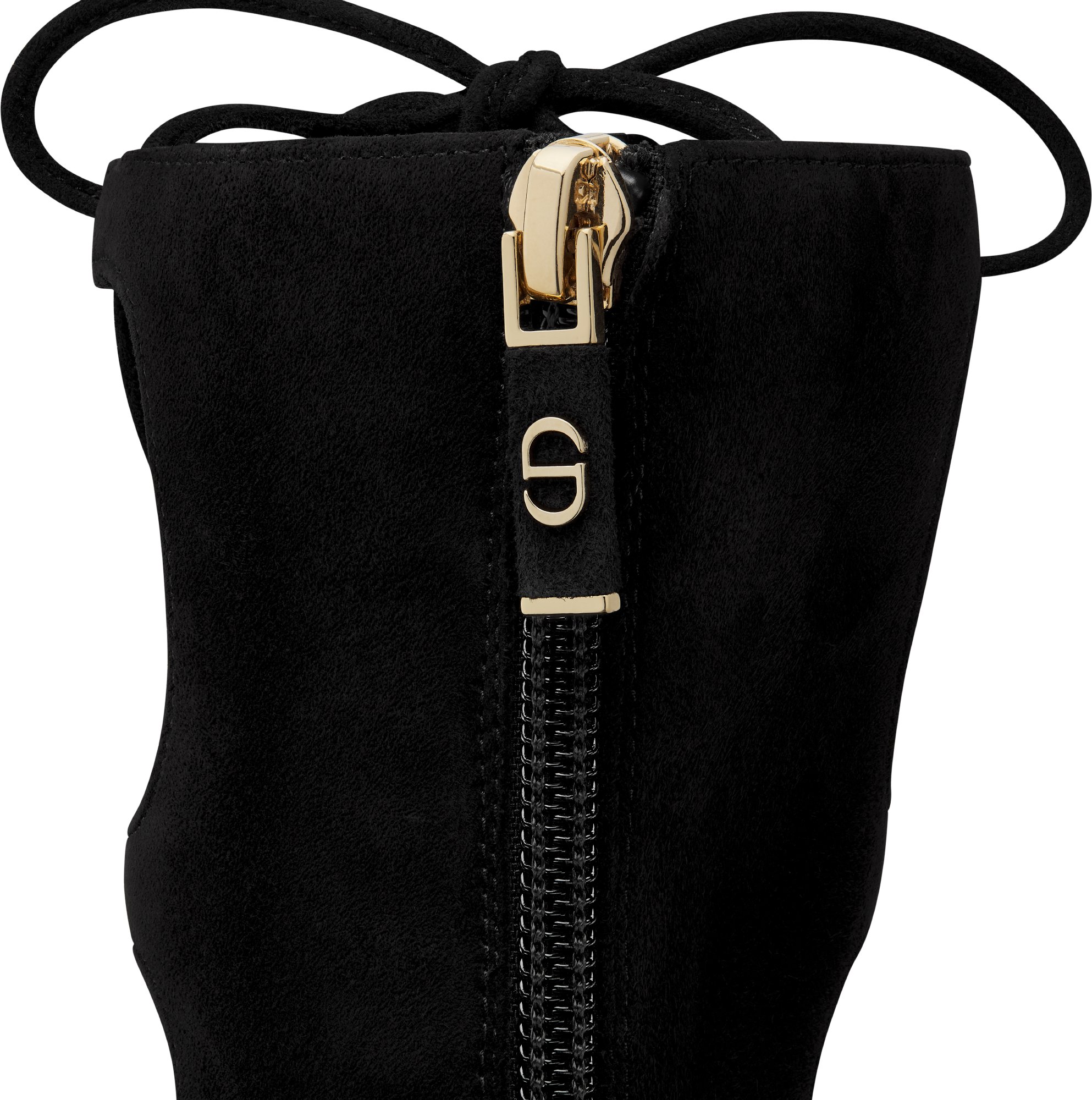 Dioriver sandaallaars met sleehak en veters Zwart geitensuede DIOR