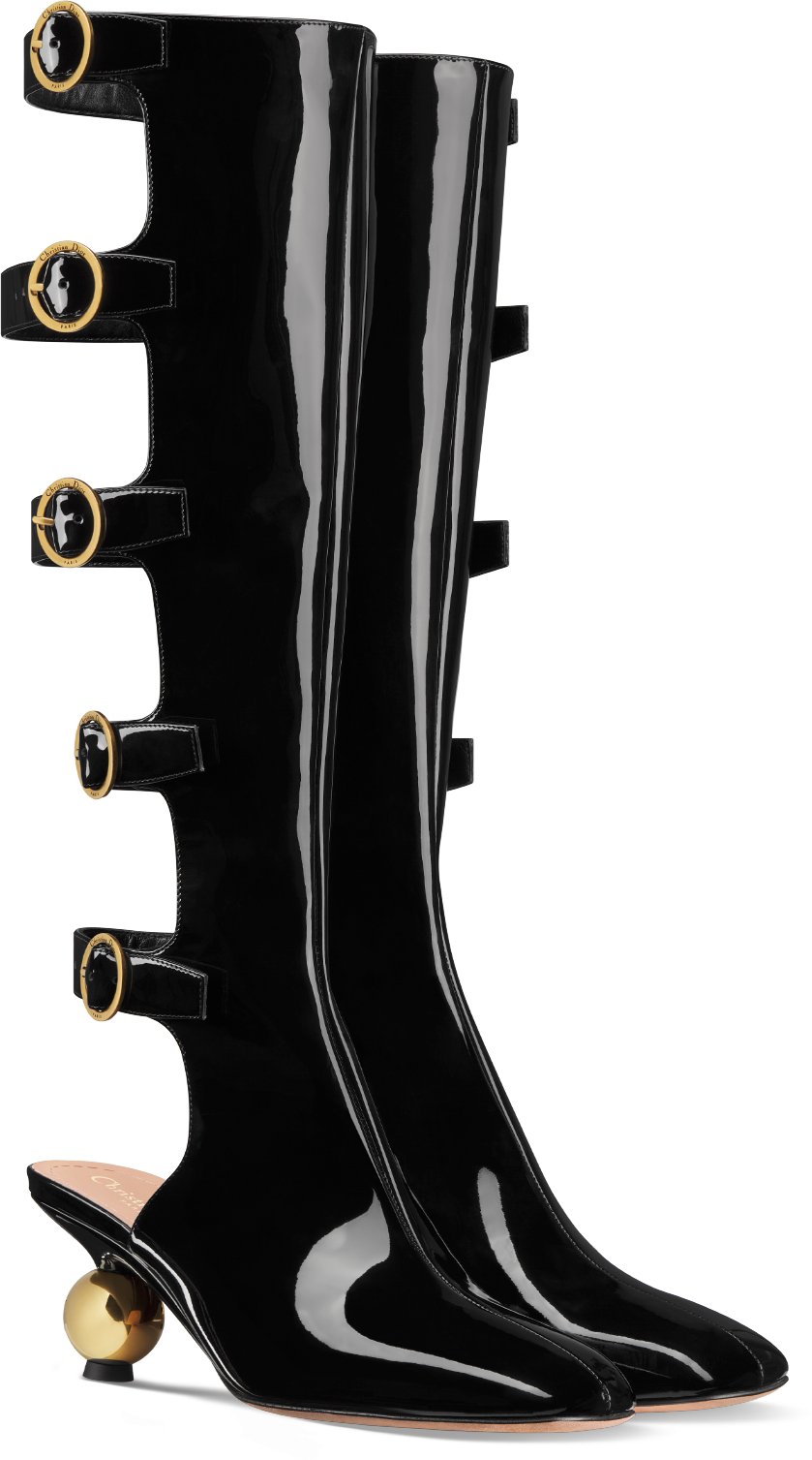 Dior patent leather boots sales