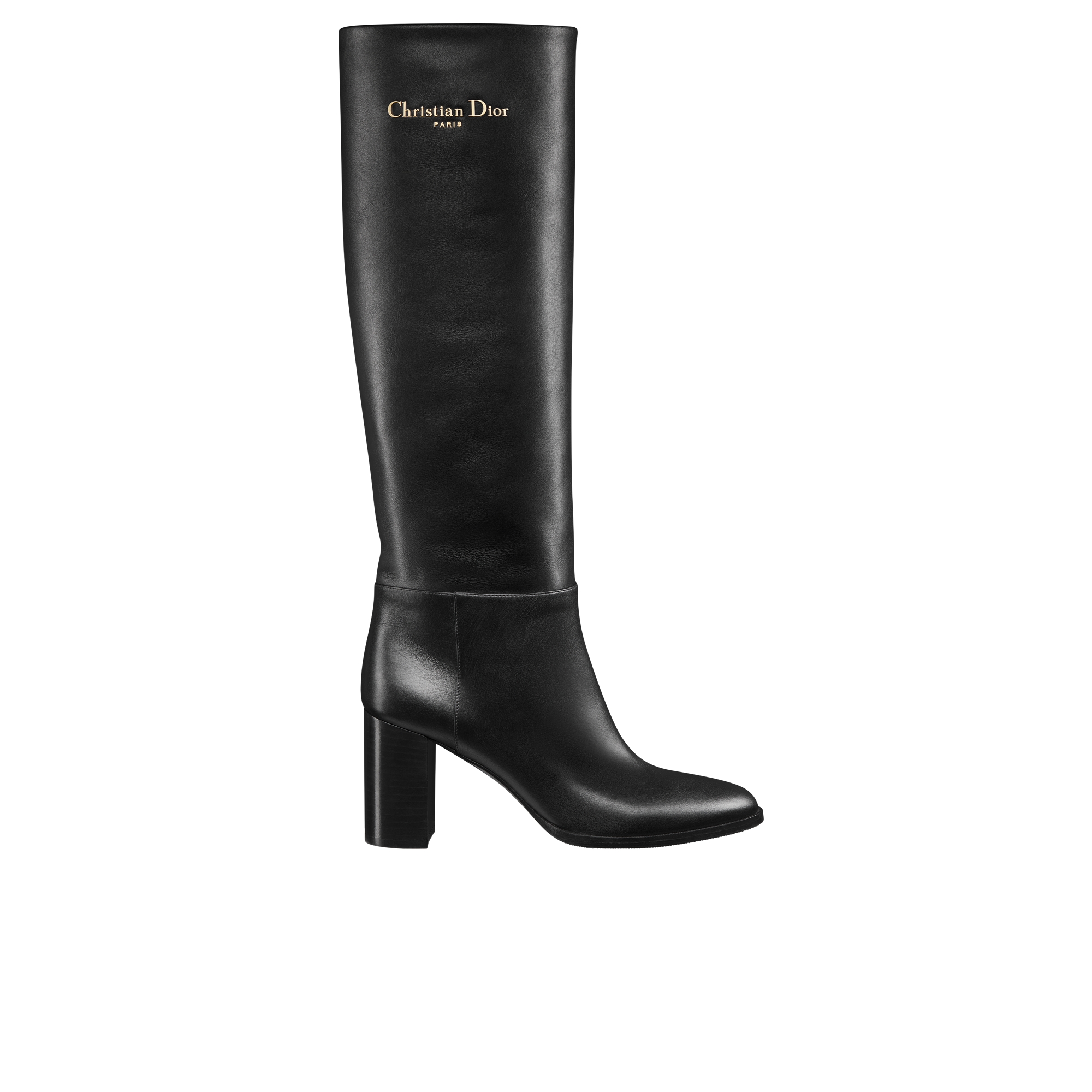 D-Town Heeled Boot Black Supple Calfskin | DIOR
