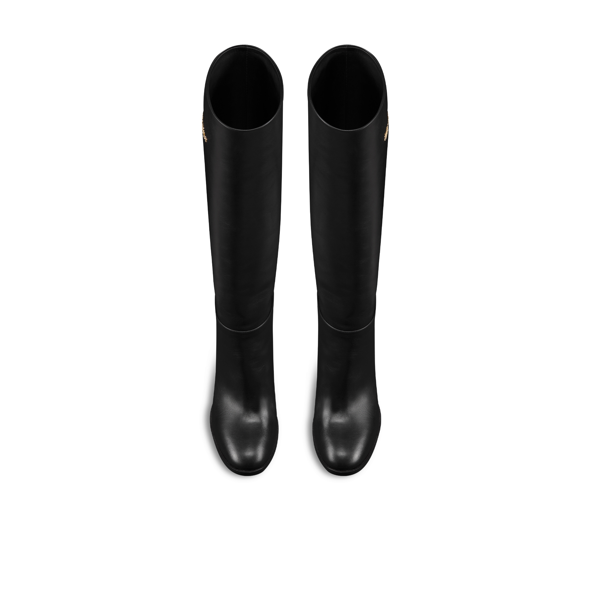 D-Town Stiefel mit Absatz Weiches Kalbsleder in Schwarz E06