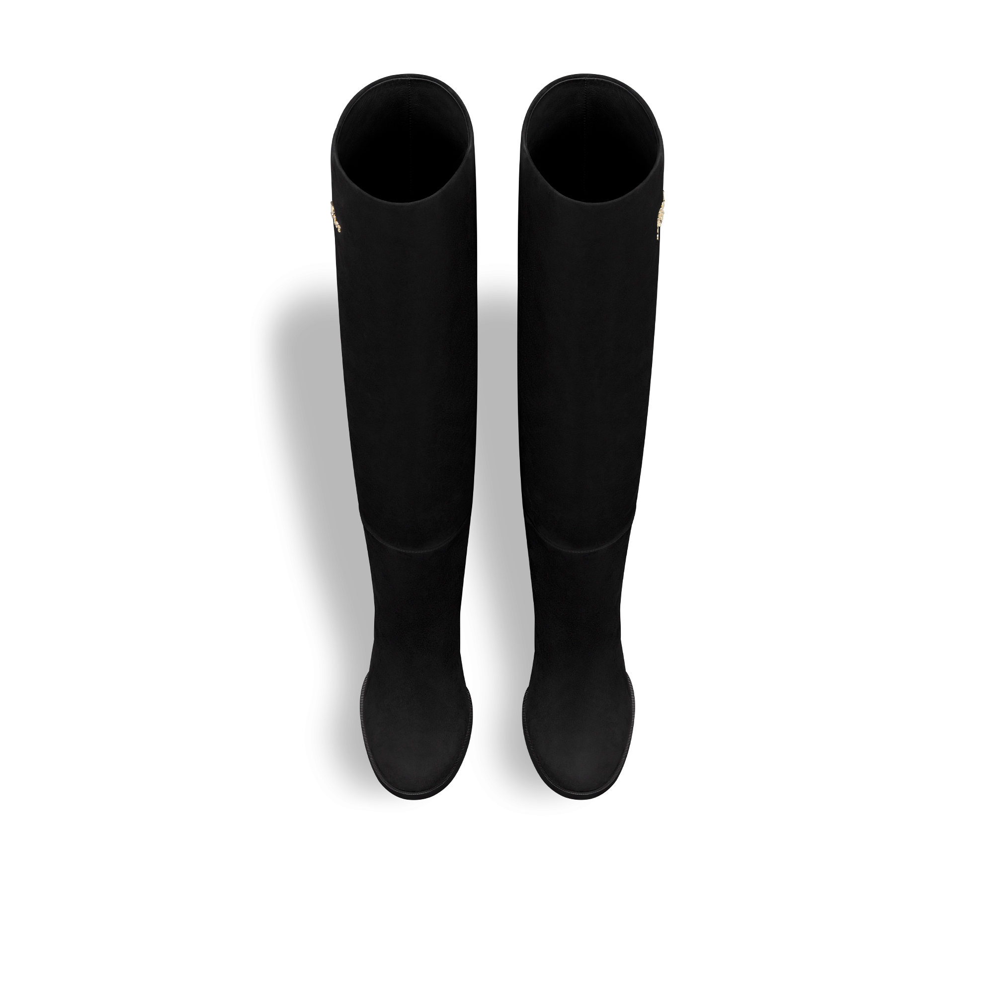 D-Town Stiefel mit Absatz Ziegenveloursleder in Schwarz E06