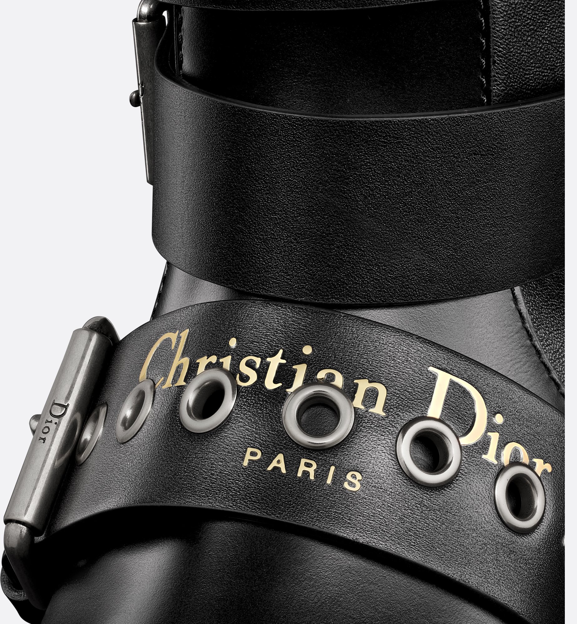 D-Fight Ankle Boot Black Calfskin and Leather-Effect Stretch D-Fight Ankle Boot Black Calfskin and Leather-Effect Stretch