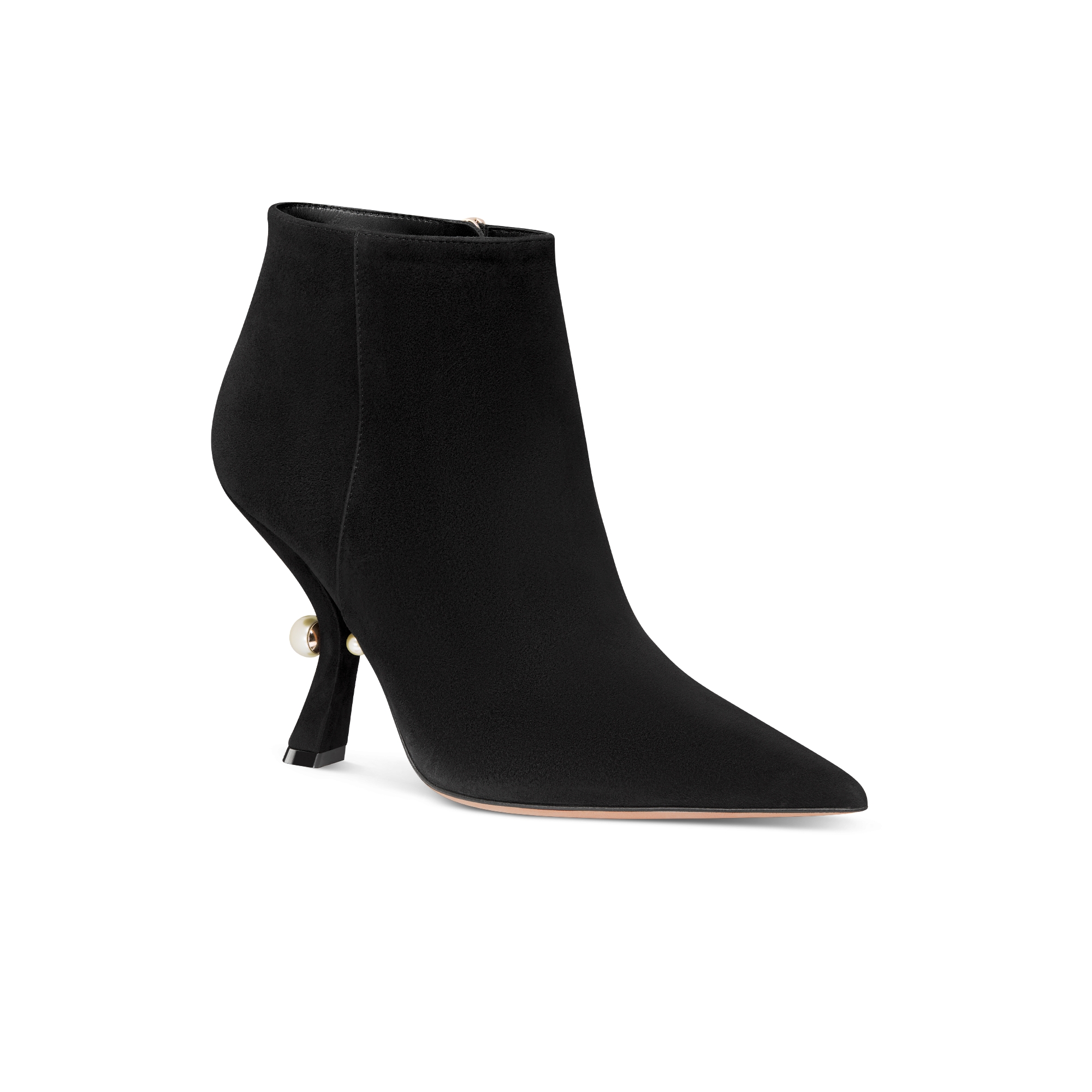 Dior Tribales Heeled Ankle Boot Black Suede Goatskin | DIOR