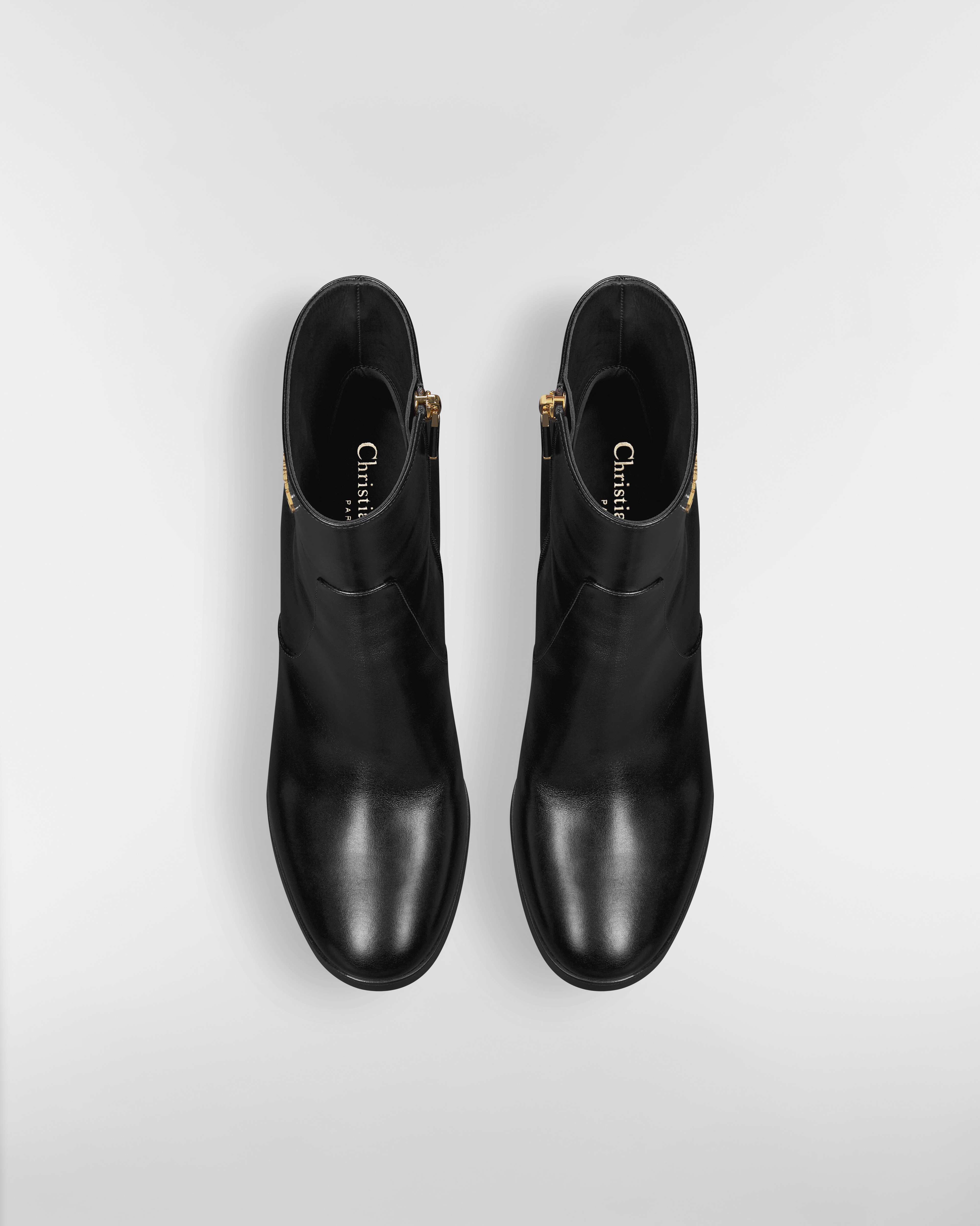 D-Town Heeled Ankle Boot Black Calfskin E06