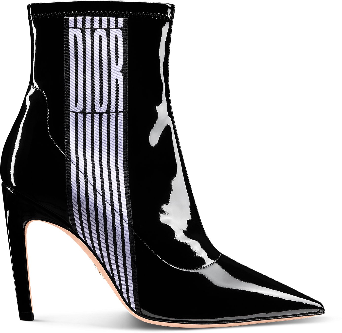 Optical-D Heeled Ankle Boot Profile view