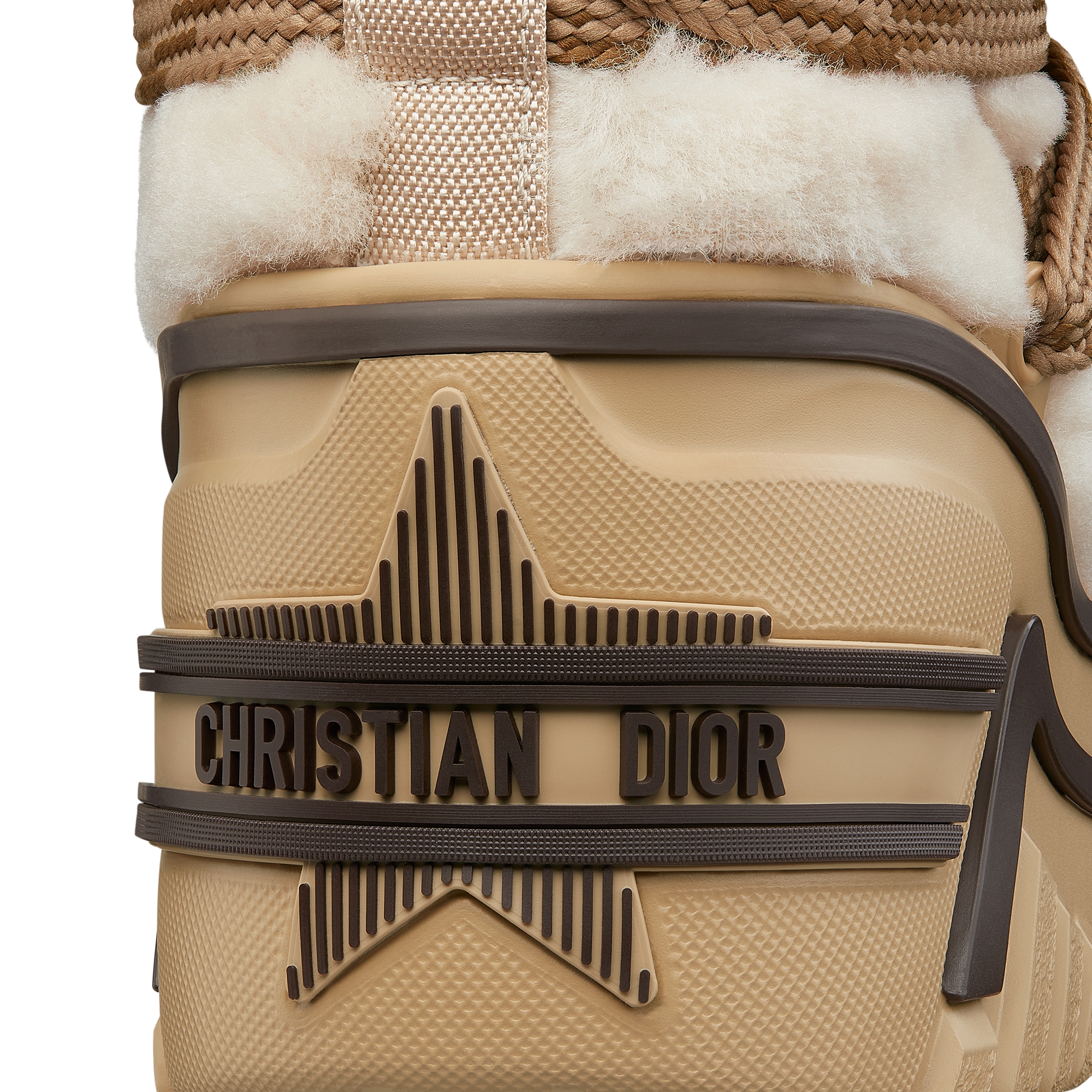 DiorAlps Après-Ski Ankle Boot Ecru Lambskin Shearling and Camel Suede ...