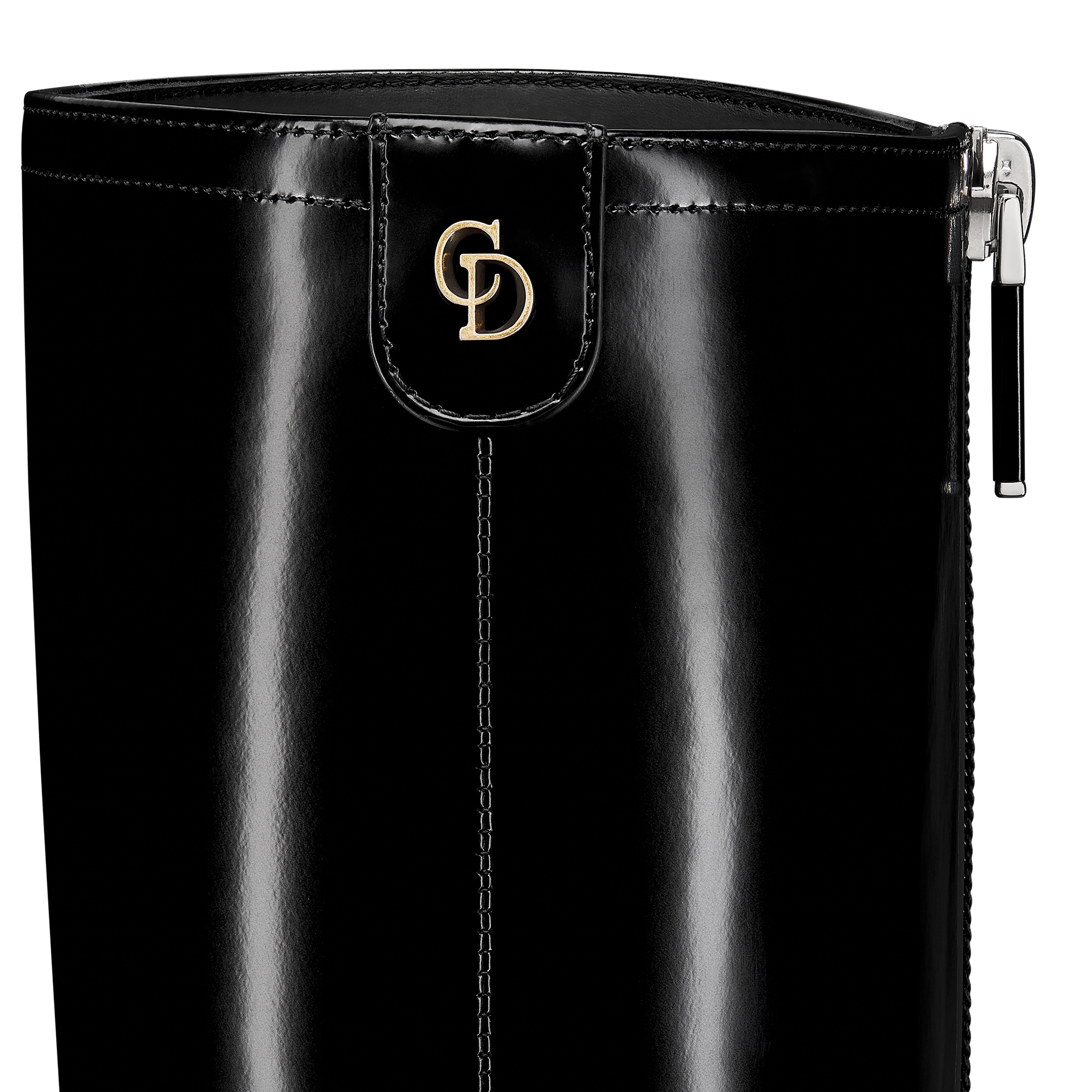 Bota de tacón Dior Wild Piel de becerro cepillada en negro E09