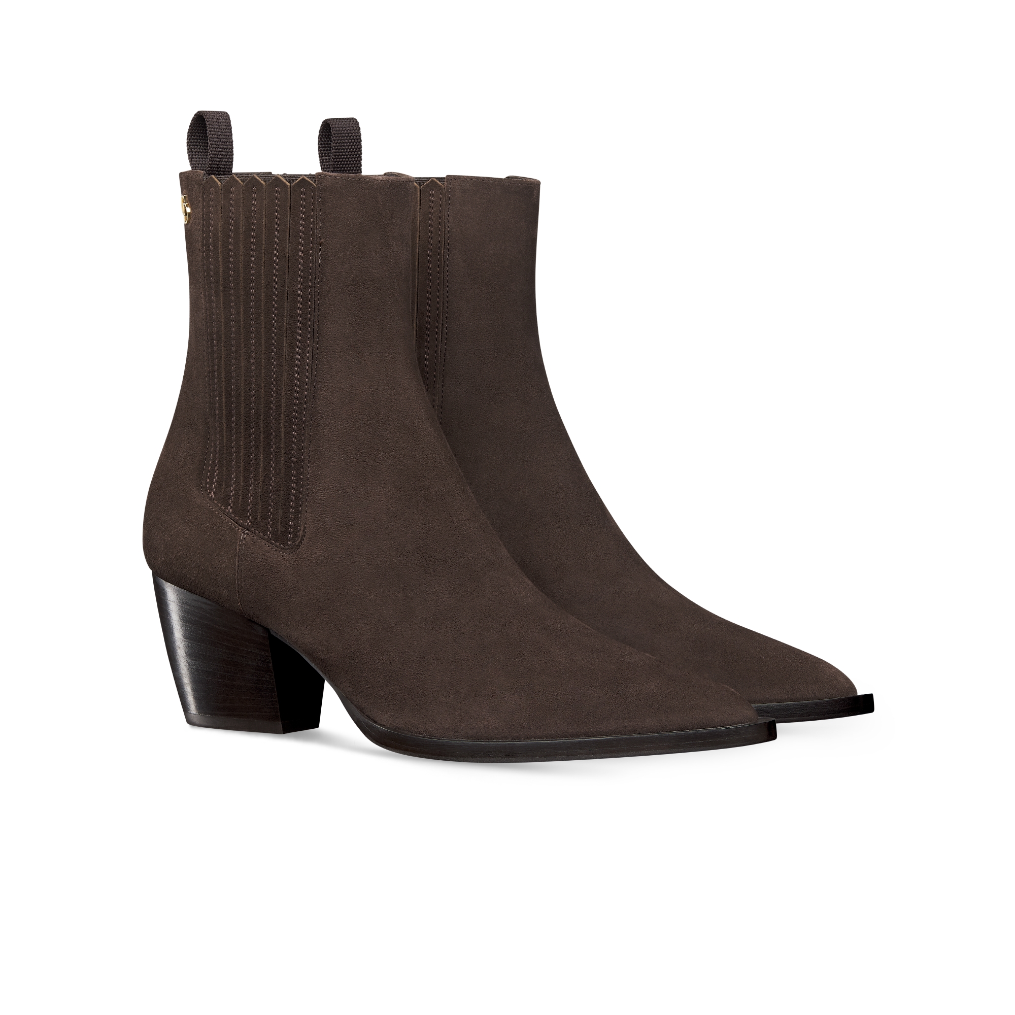 Dior Wild Heeled Ankle Boot Chocolate Brown Suede Calfskin E03