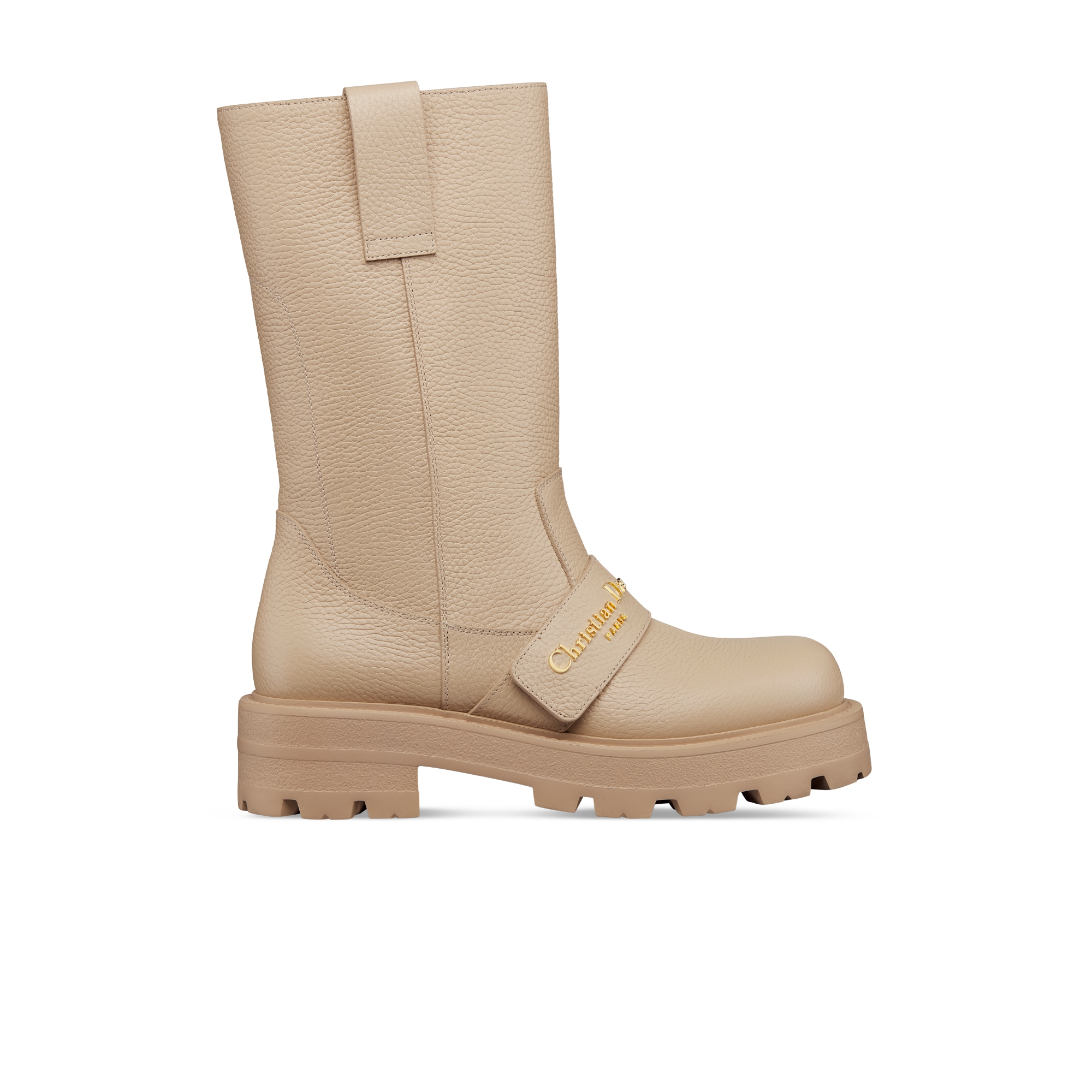 D-Quest Boot Powder Beige Grained Calfskin E02