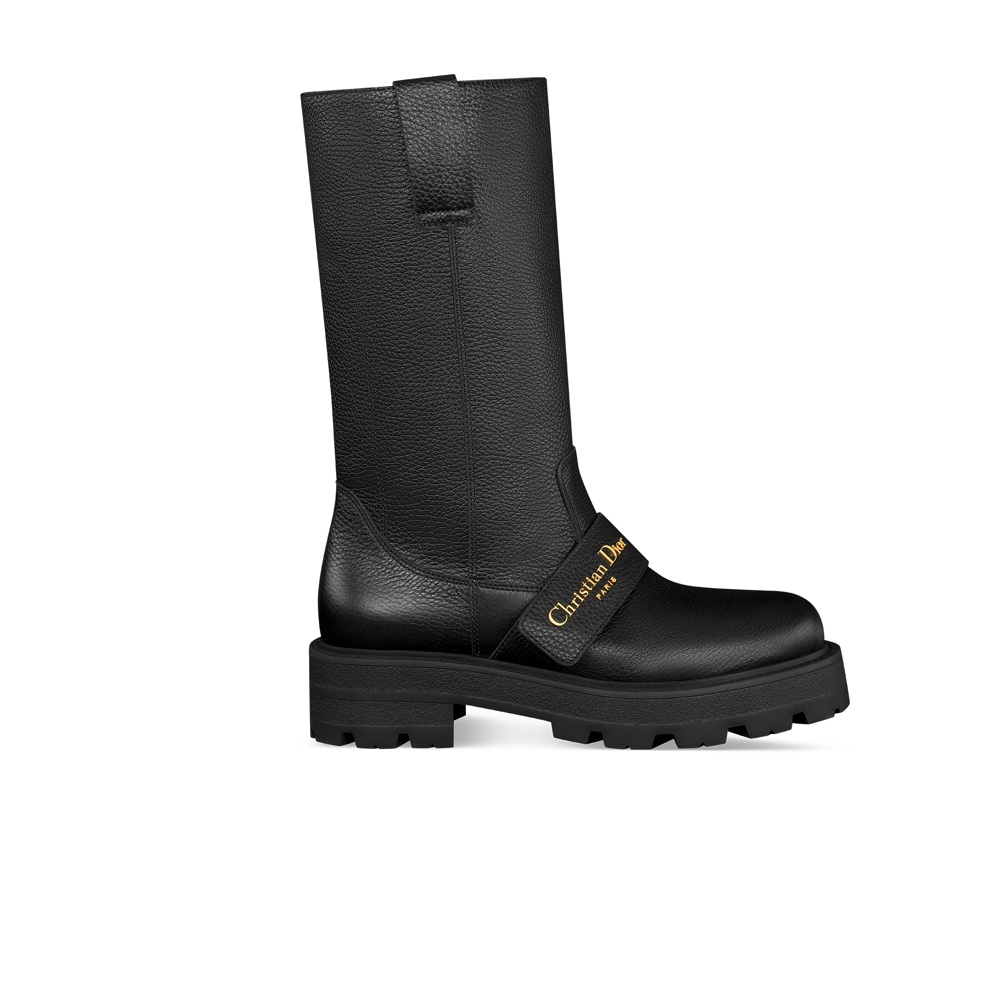 D-Quest Boot Black Grained Calfskin E02