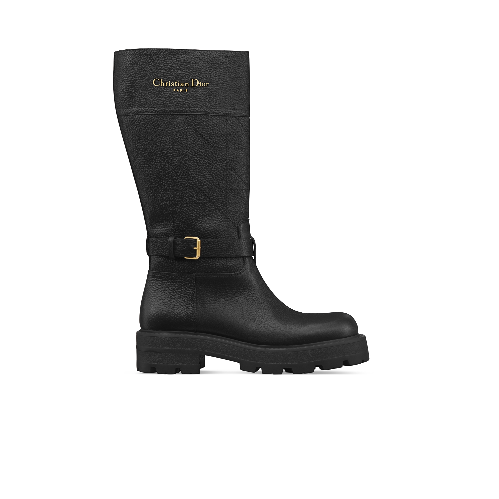 D-Town Stiefel Genarbtes Cannage Kalbsleder in Schwarz E02