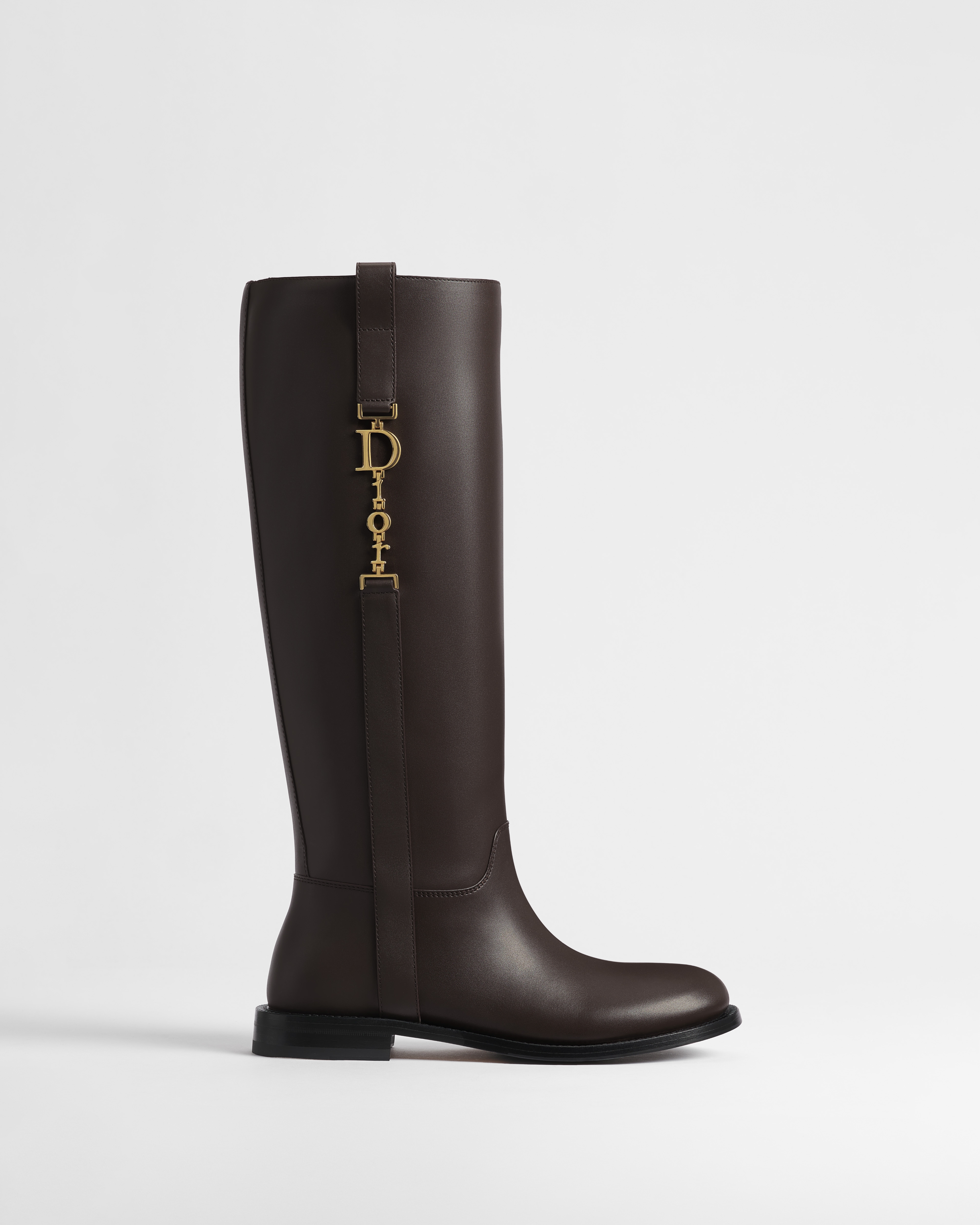Diorly Boot Chocolate Brown Shiny Calfskin E02