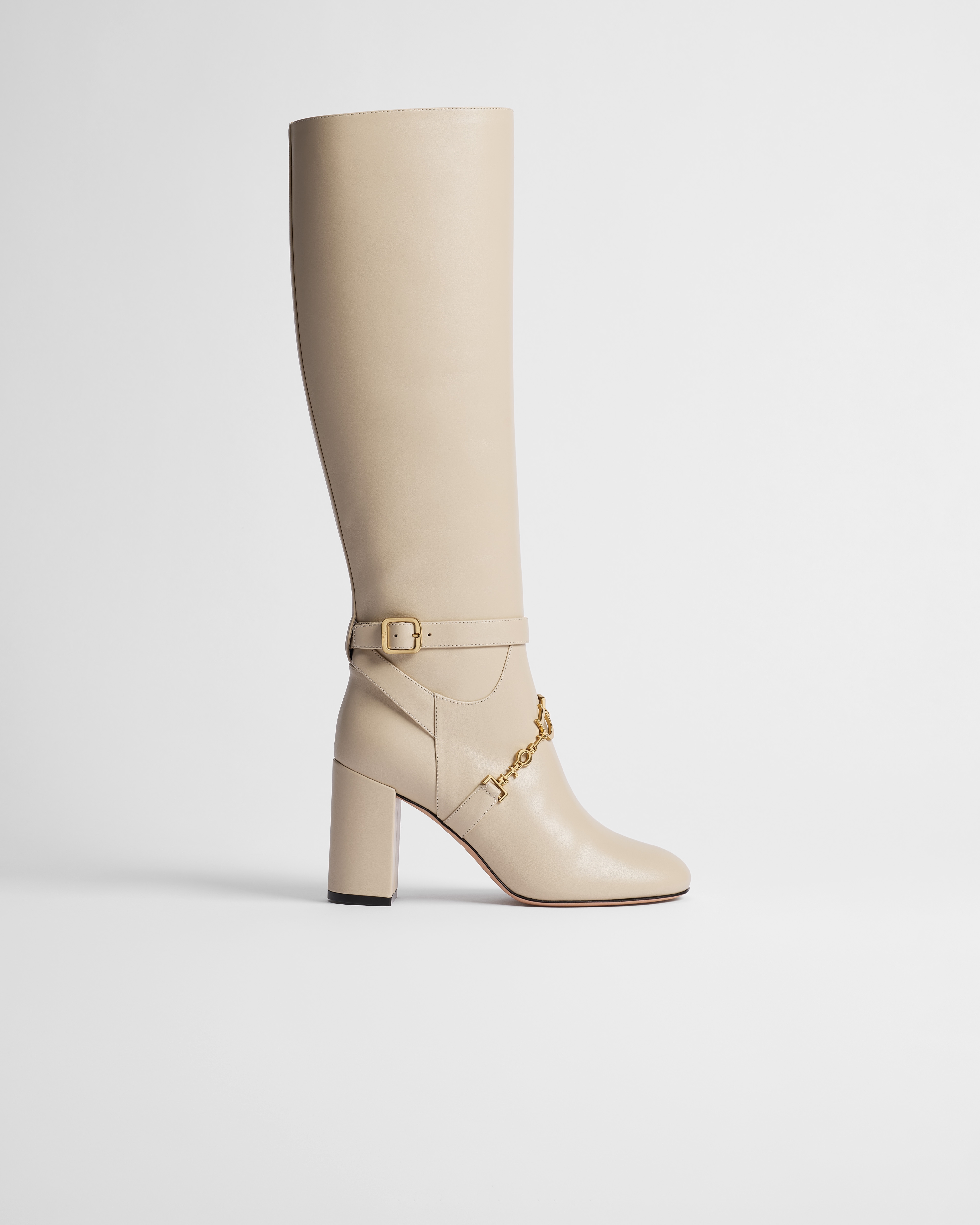 Stivale con tacco Diorly Pelle di vitello lucida Trench E02