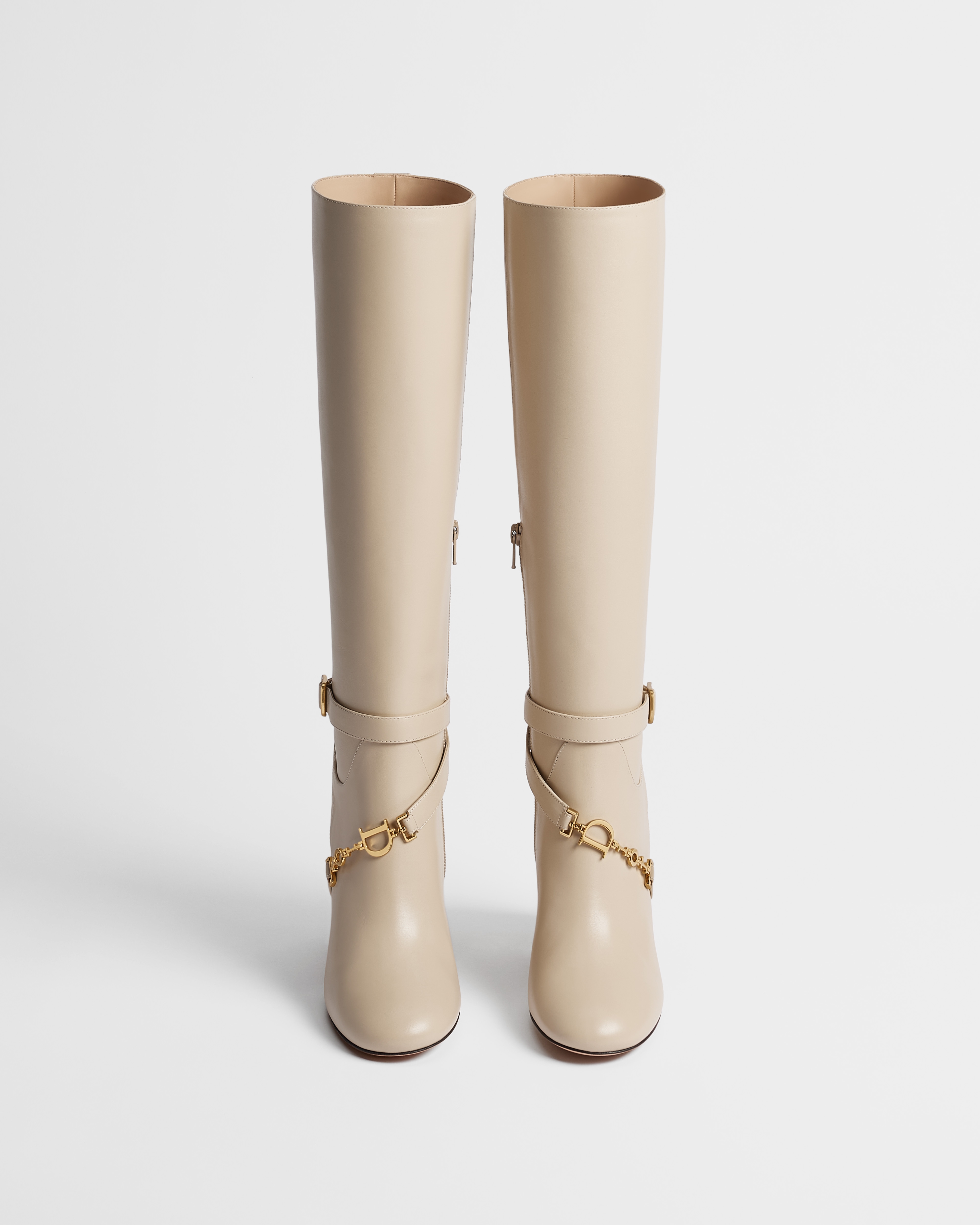 Diorly Heeled Boot Trench Shiny Calfskin | DIOR GR