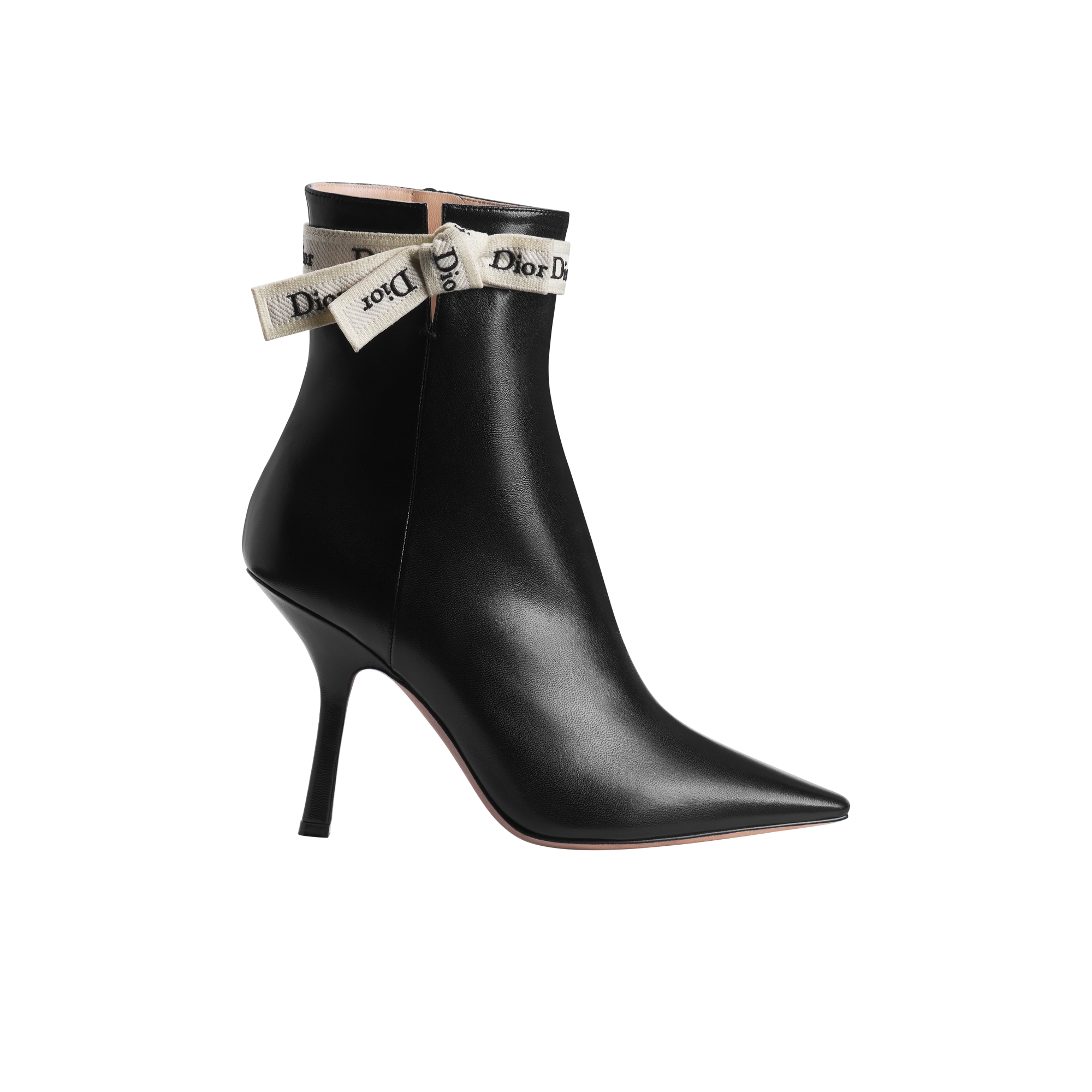 Dior ブラック ハイヒール・ミュール37.5 1/2 J'Adior Heeled Ankle Boot Black Lambskin | DIOR US
