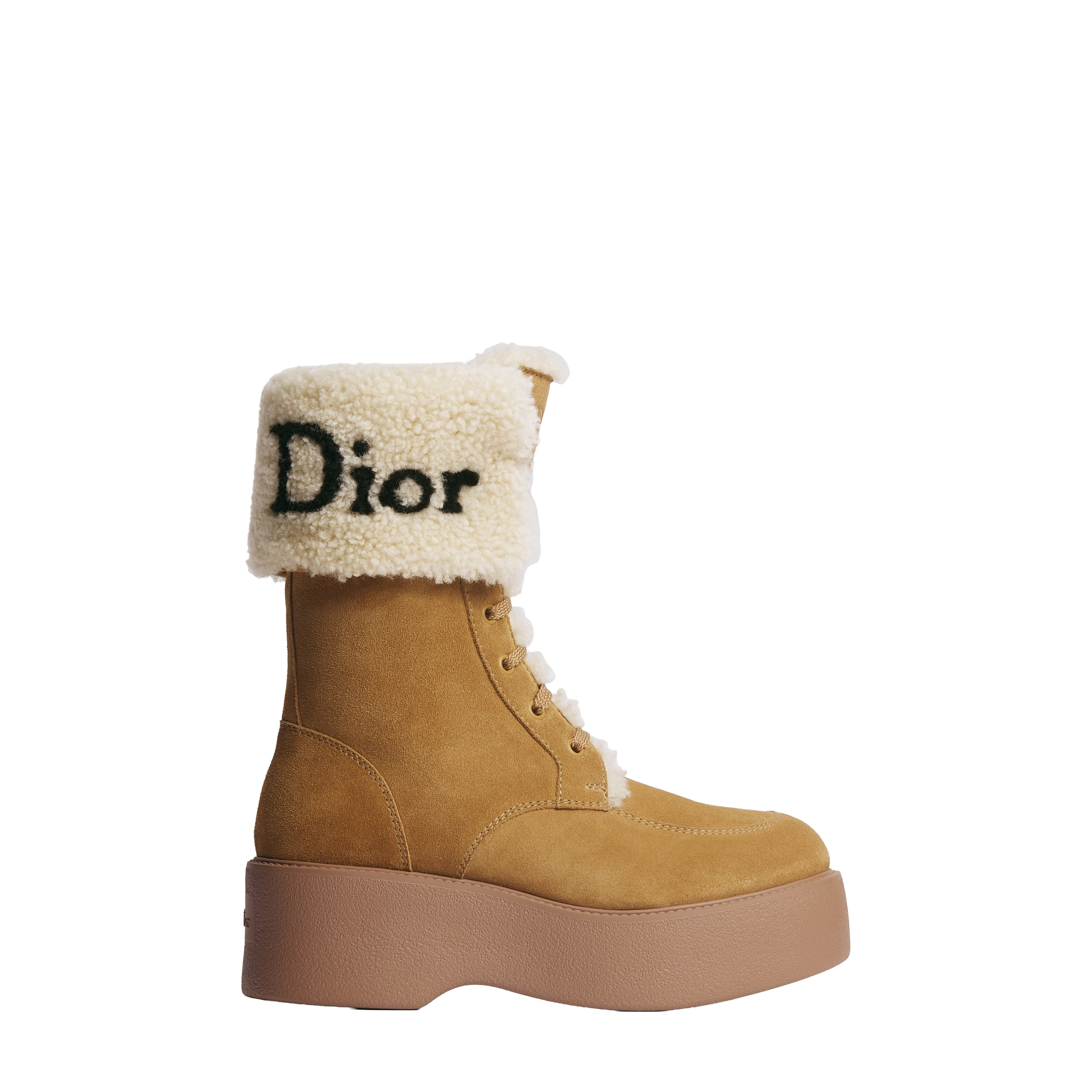 DiorAlps Dior Climb Platform Ankle Boot Hazelnut Suede Calfskin