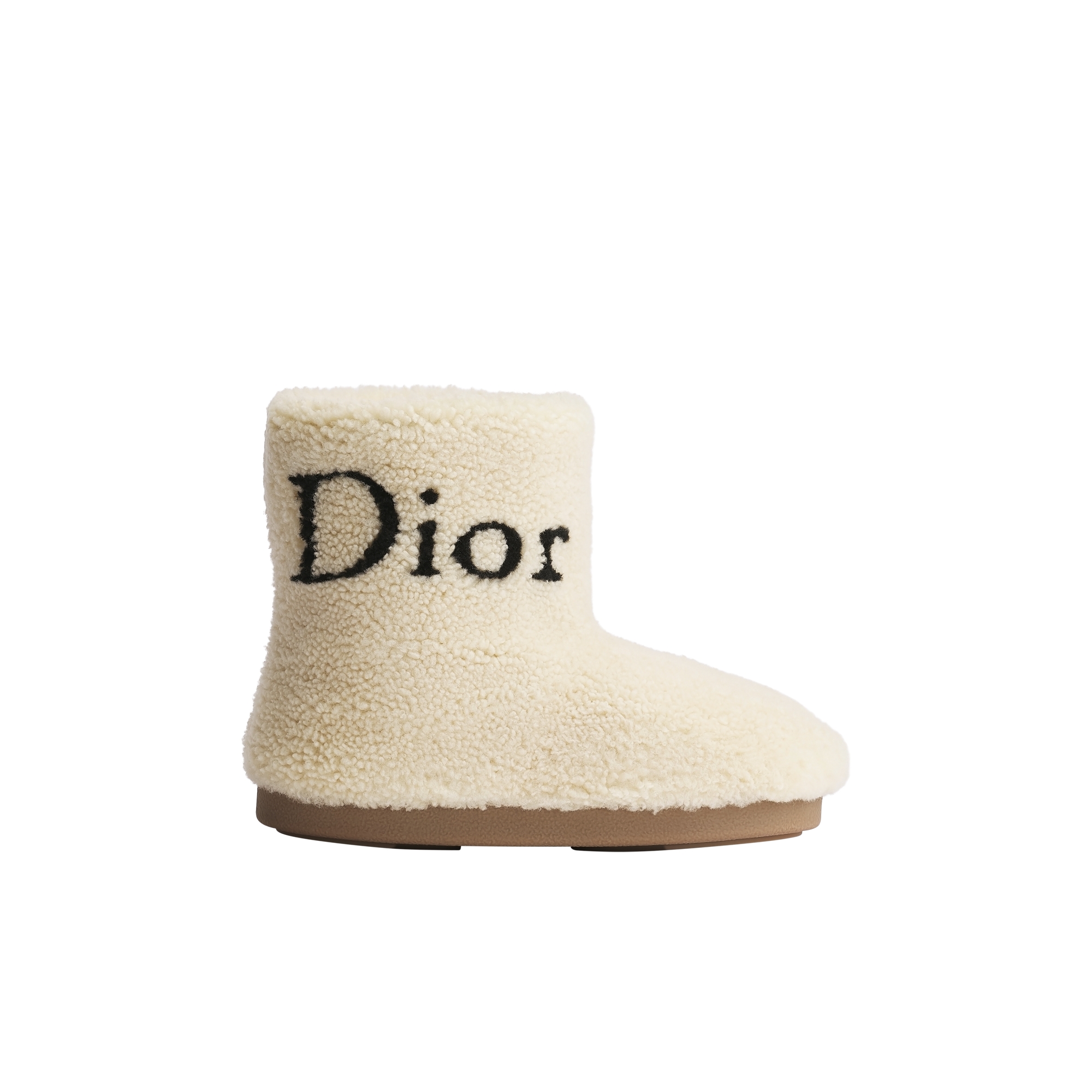 DiorAlps Dior Mountain Ankle Boot Ecru Intarsia Sheepskin