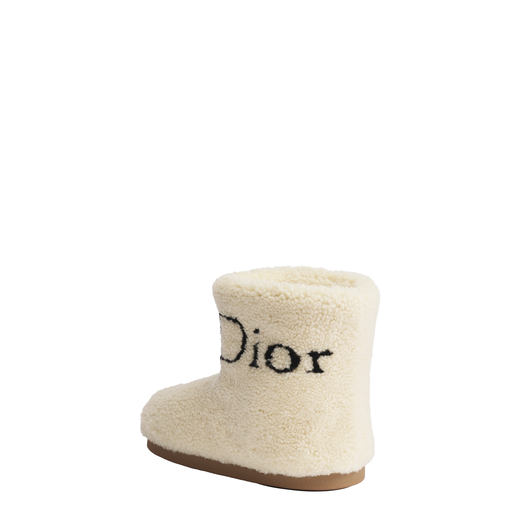 DiorAlps Dior Mountain Ankle Boot Ecru Intarsia Sheepskin Shearling E05