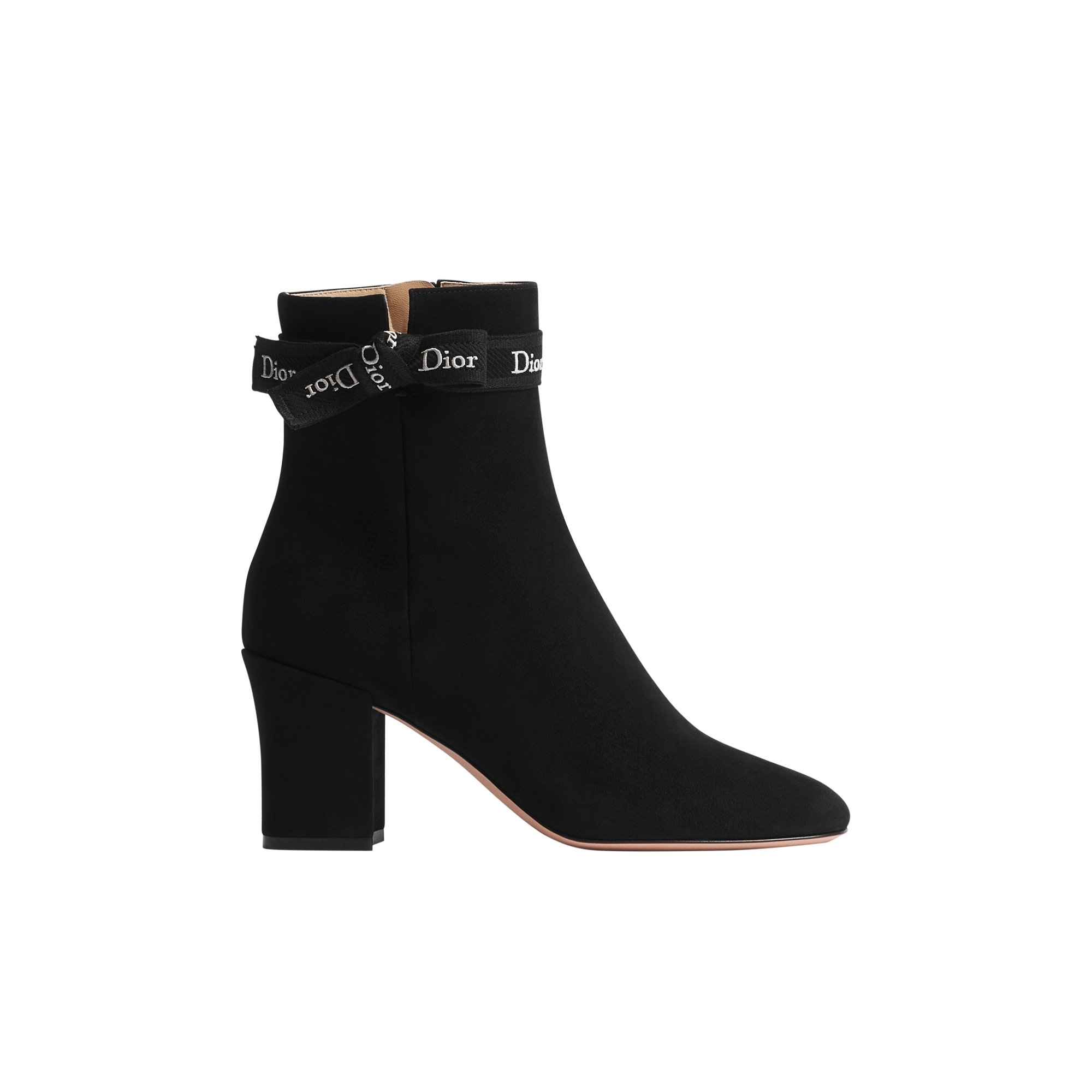 J'Adior Heeled Ankle Boot Black Suede Goatskin | DIOR FI