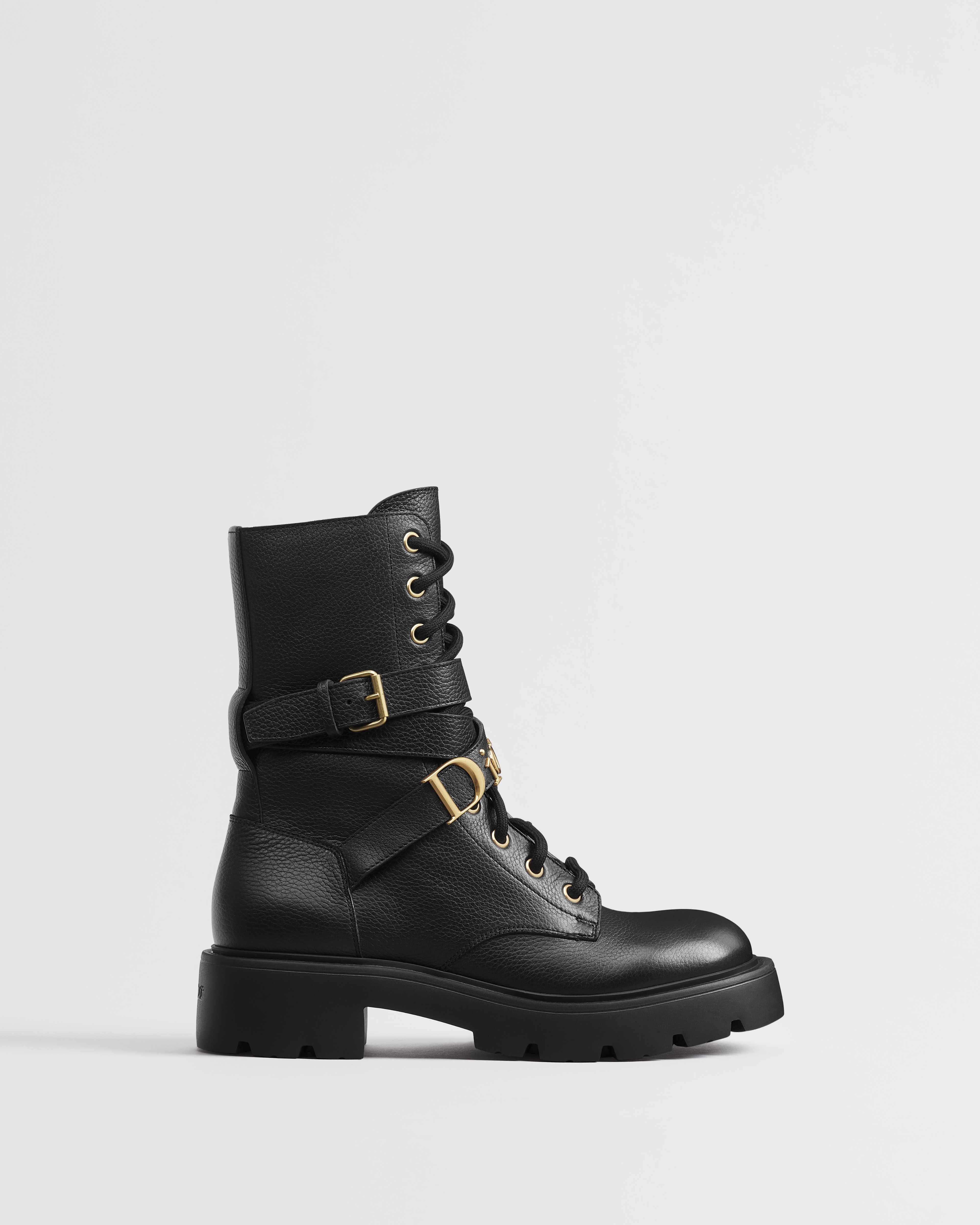Dior Bolt Ankle Boot Black Grained Calfskin E02