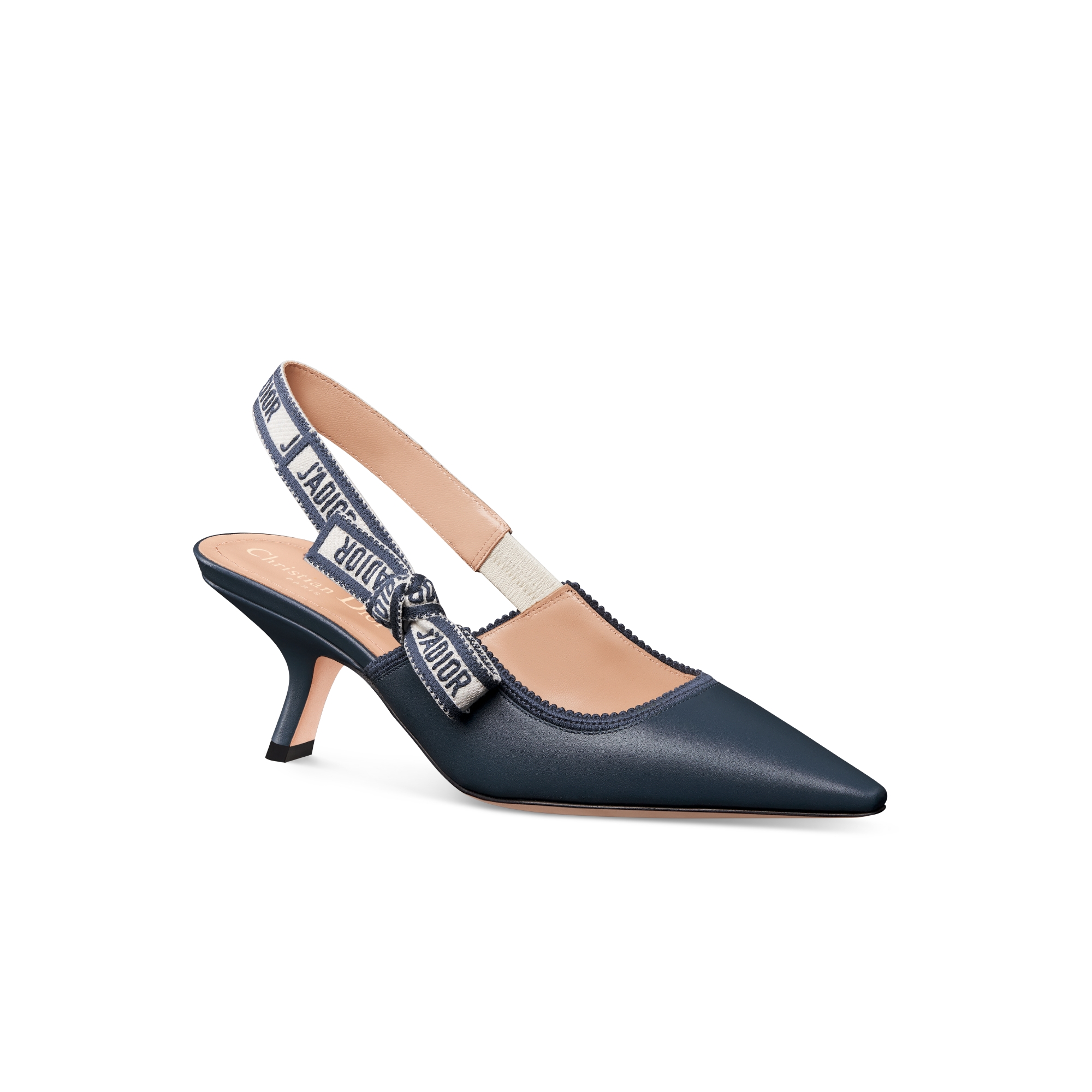J'Adior Slingback-Pumps Kalbsleder in dunklem Ozeanblau E03