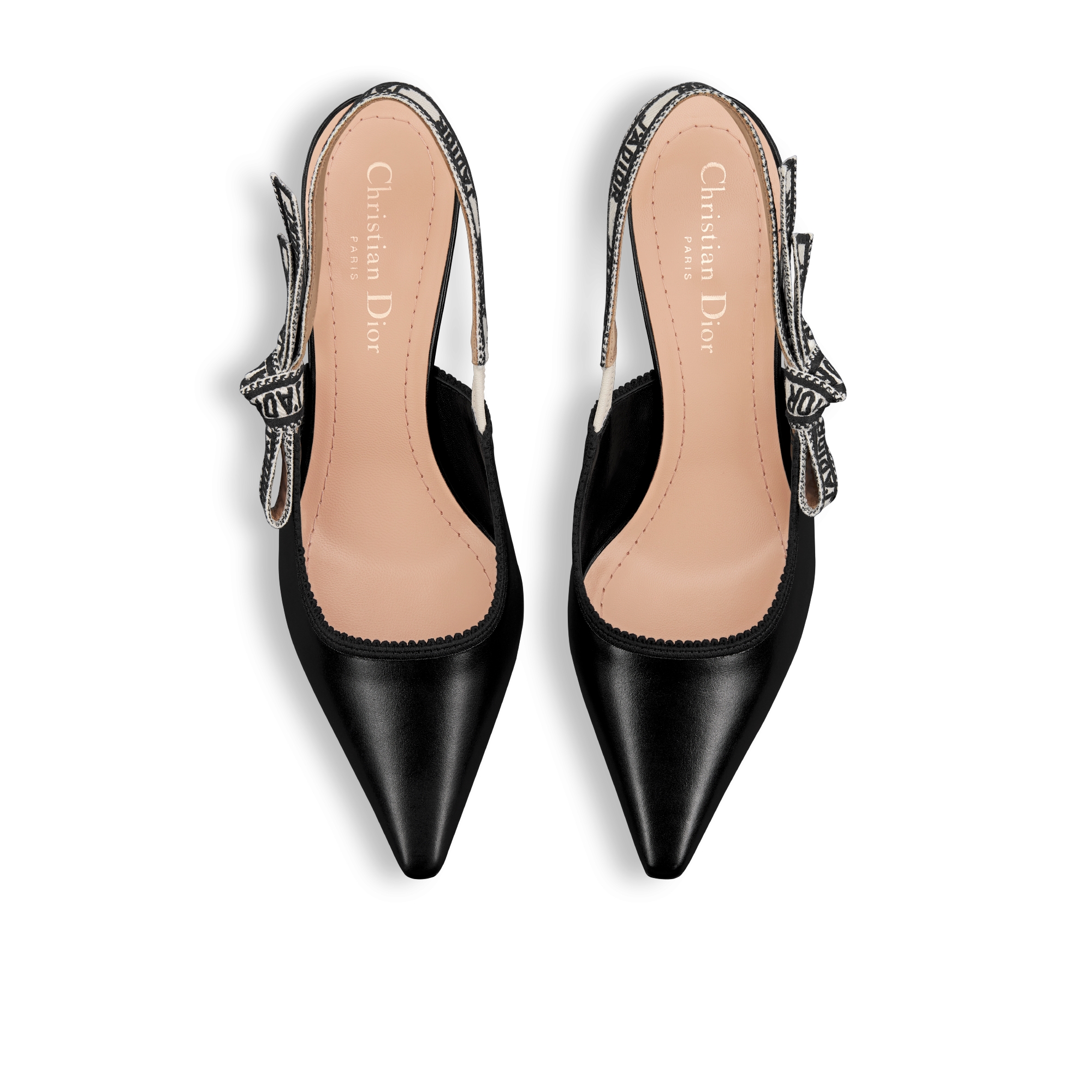 Escarpin slingback J'Adior Cuir de veau noir E06