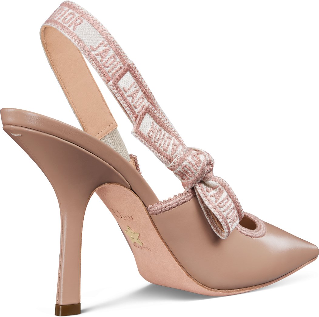 J Adior Slingback Pump Nude Calfskin DIOR