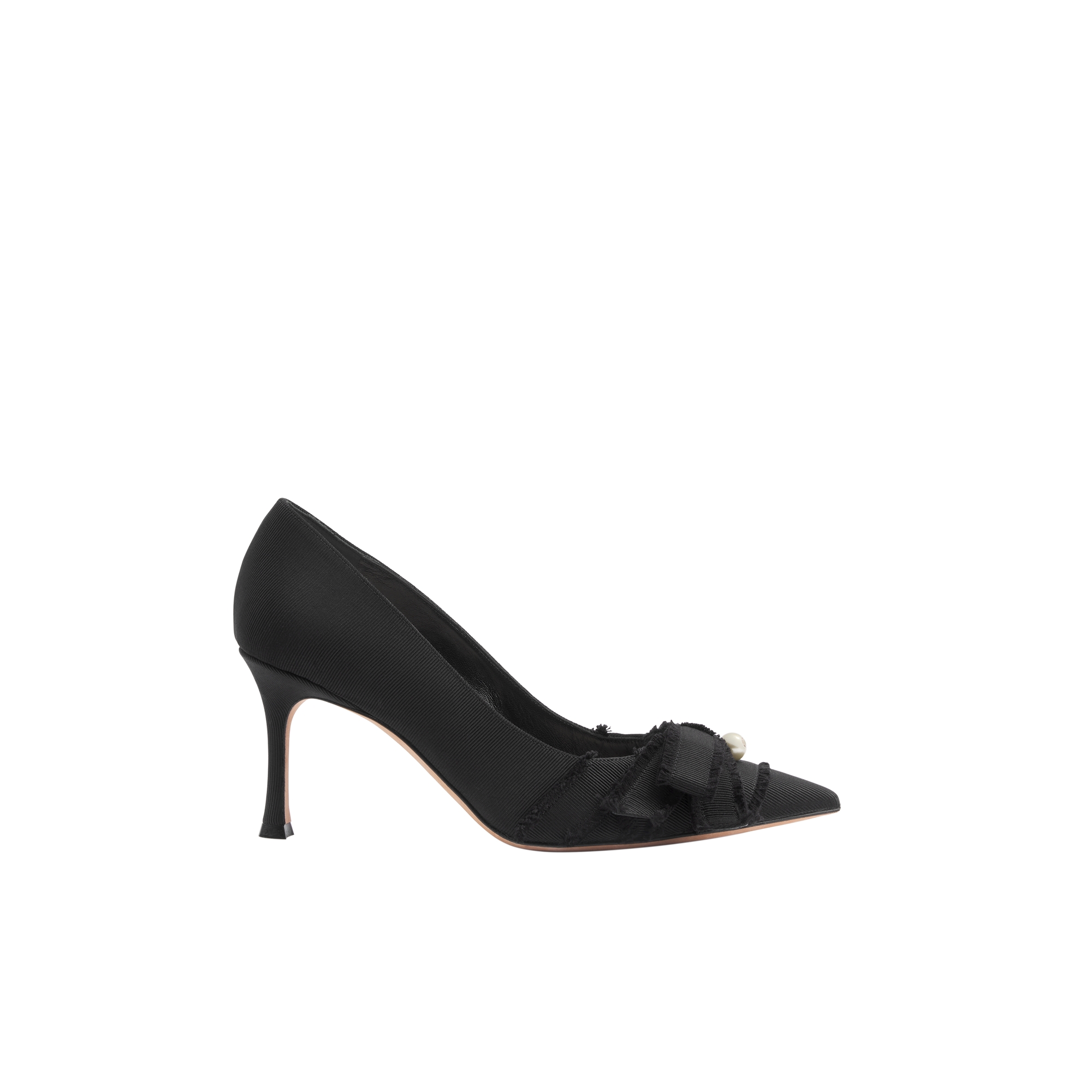Adiorable Pump Black Fringed Grosgrain | DIOR