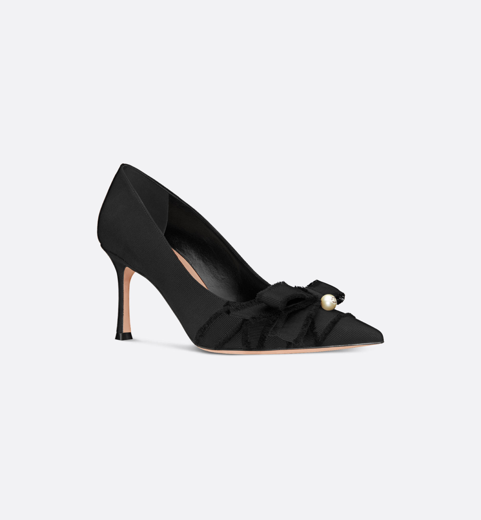 Adiorable Pump Black Fringed Grosgrain | DIOR Adiorable Pump Black Fringed Grosgrain | DIOR