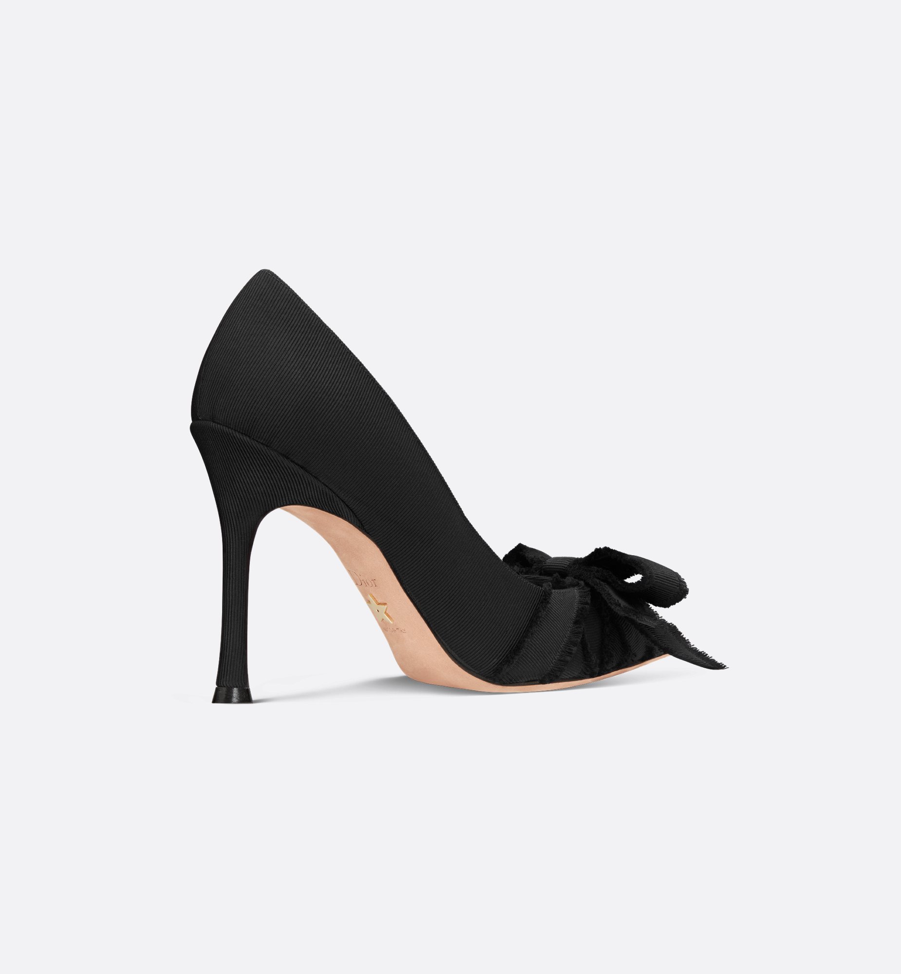 Adiorable Pump Black Fringed Grosgrain | DIOR Adiorable Pump Black Fringed Grosgrain | DIOR