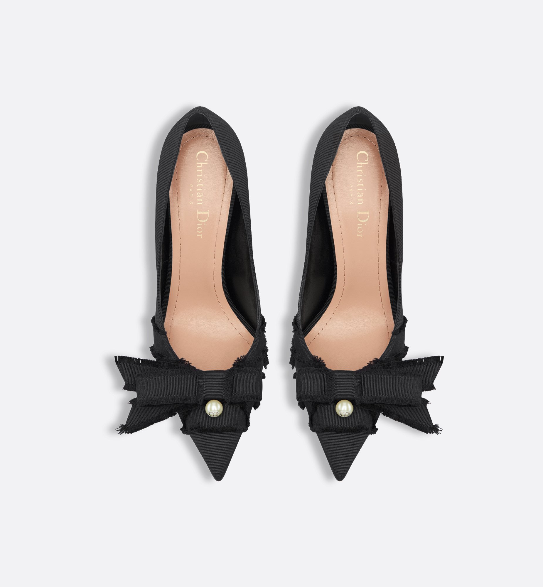 Adiorable Pump Black Fringed Grosgrain | DIOR Adiorable Pump Black Fringed Grosgrain | DIOR