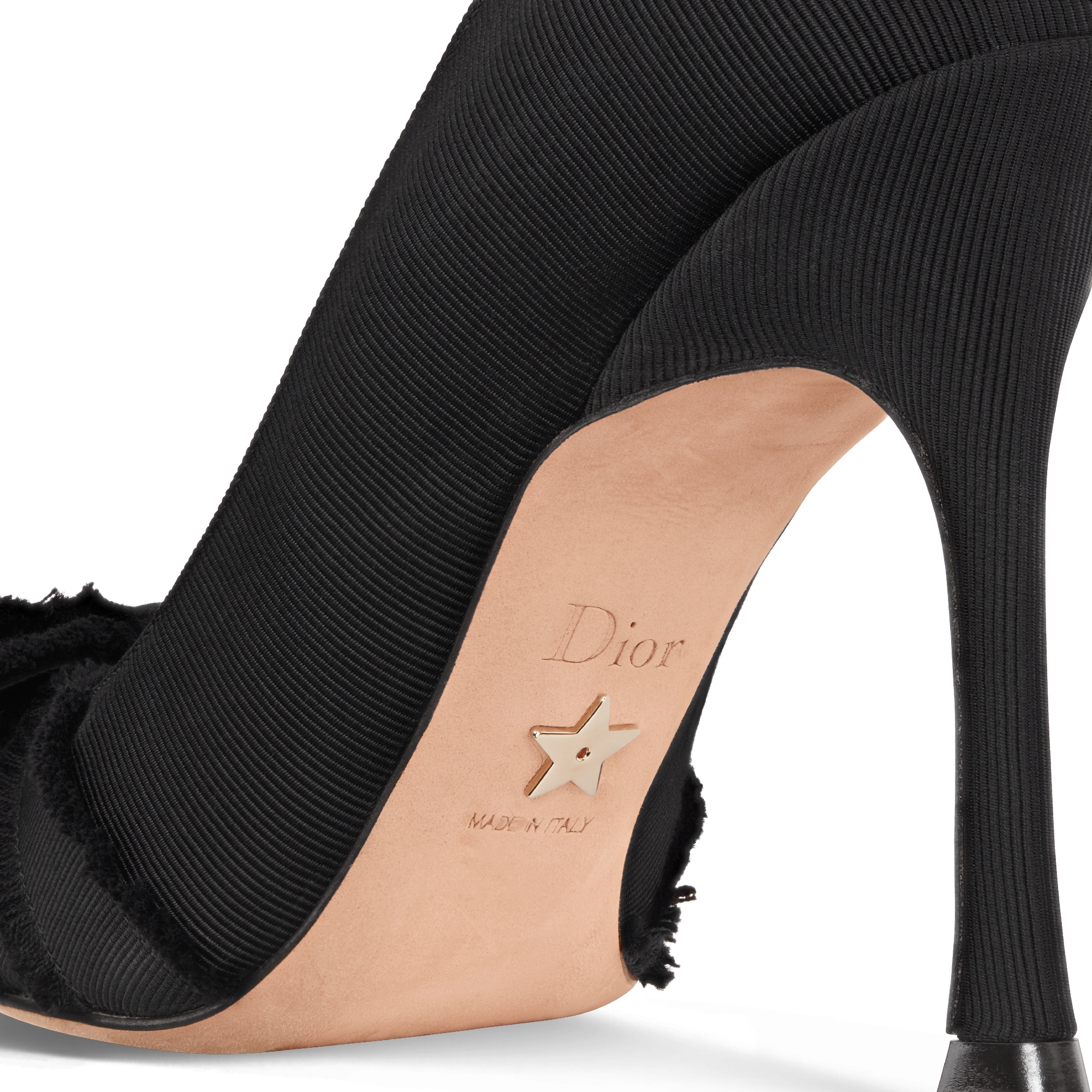 Escarpin Adiorable Gros-grain effrangé noir E09