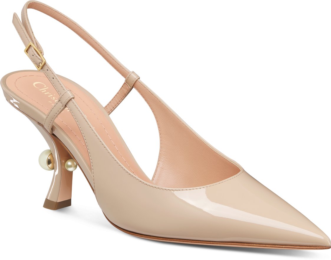 Dior Tribales Slingback Pump Nude Patent Calfskin DIOR