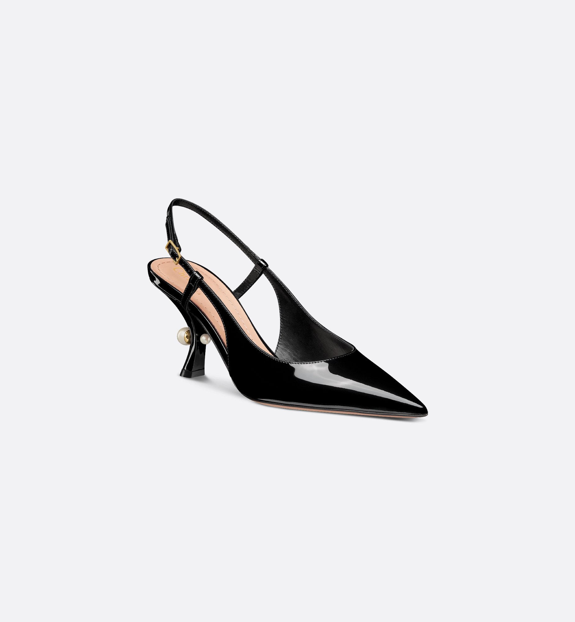 Dior Tribales Slingback Pump Black Patent Calfskin | DIOR Dior Tribales Slingback Pump Black Patent Calfskin | DIOR