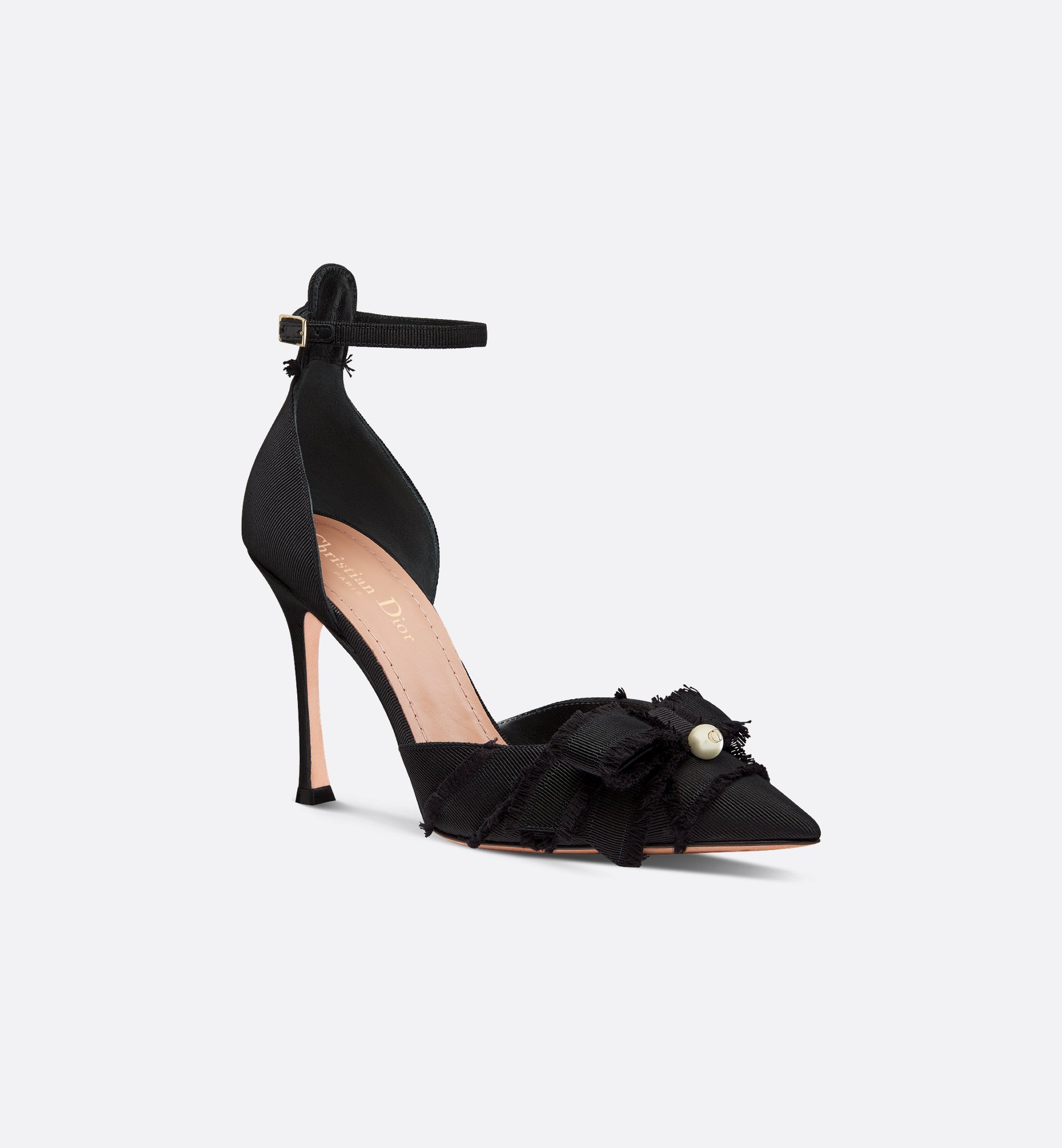 Adiorable Pump Nude Fringed Grosgrain | DIOR Adiorable Pump Nude Fringed Grosgrain | DIOR