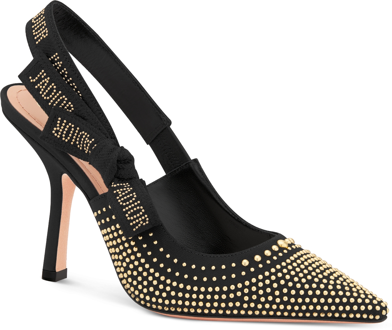 J'Adior Slingback Pump Black Grosgrain and Gold-Finish Studs | DIOR