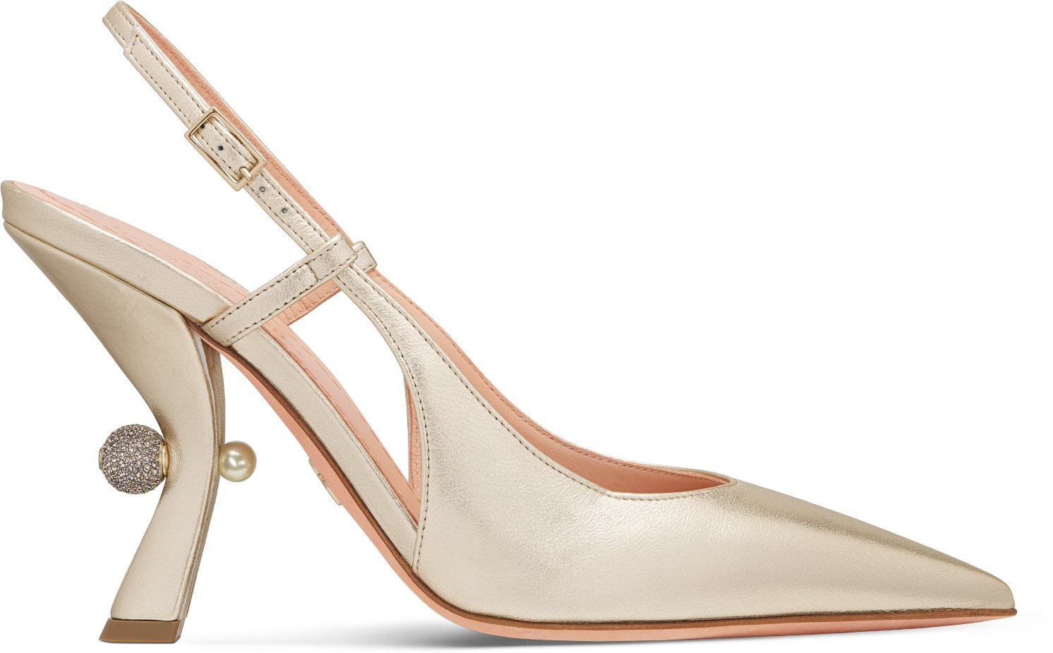 Décolleté slingback Dior Tribales Dior Or aria_profileView Pelle di agnello laminata color oro