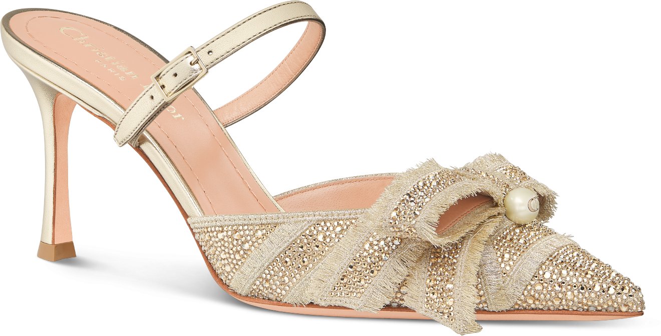 Dior Or Adiorable Heeled Mule Three quarter closed view