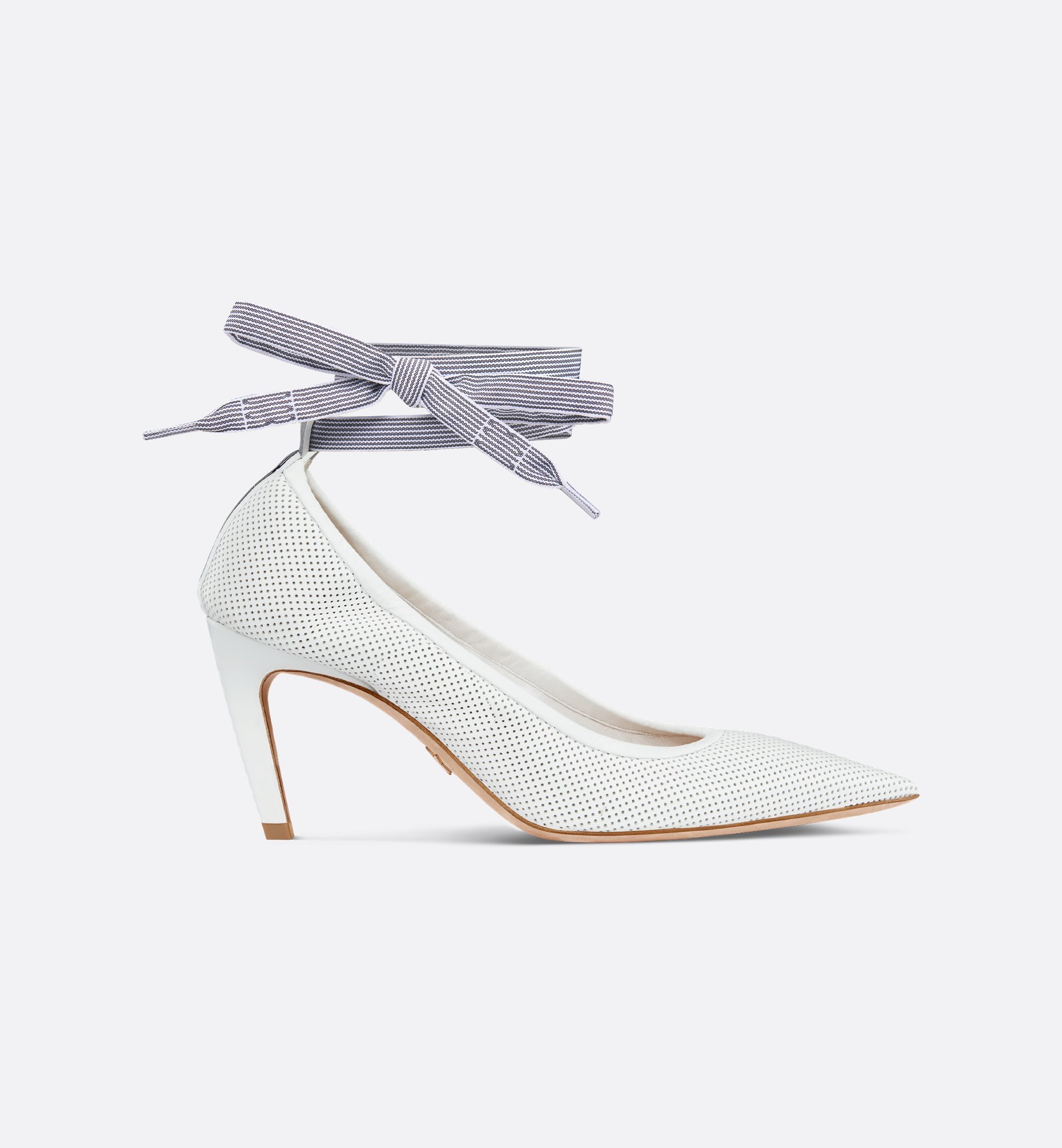 D-Journey Lace-Up Pump White Perforated Supple Lambskin | DIOR D-Journey Lace-Up Pump White Perforated Supple Lambskin | DIOR