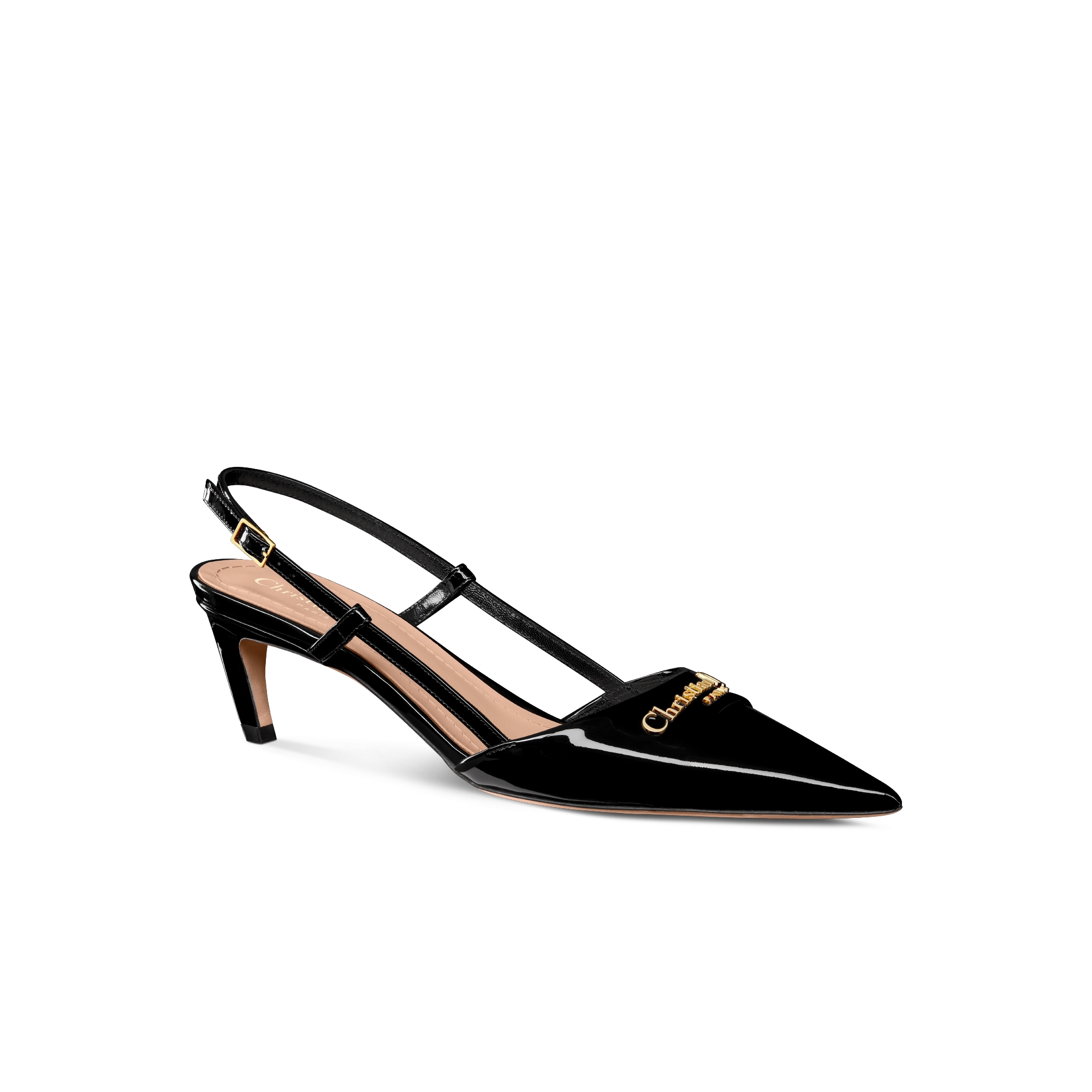 Escarpin slingback My Dior Cuir de veau verni noir E03