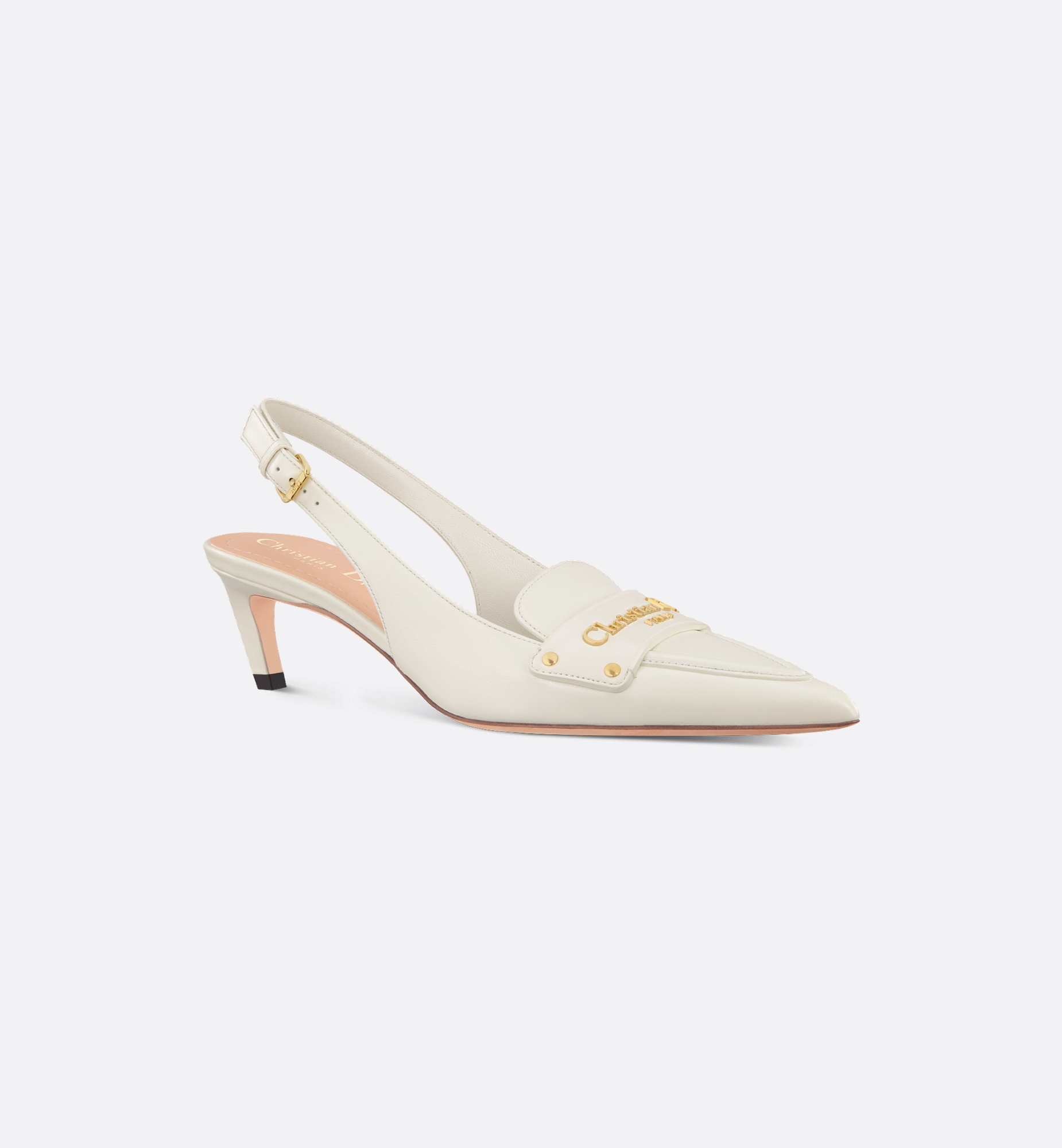 Dior Boy Slingback Pump White Supple Calfskin | DIOR Dior Boy Slingback Pump White Supple Calfskin | DIOR